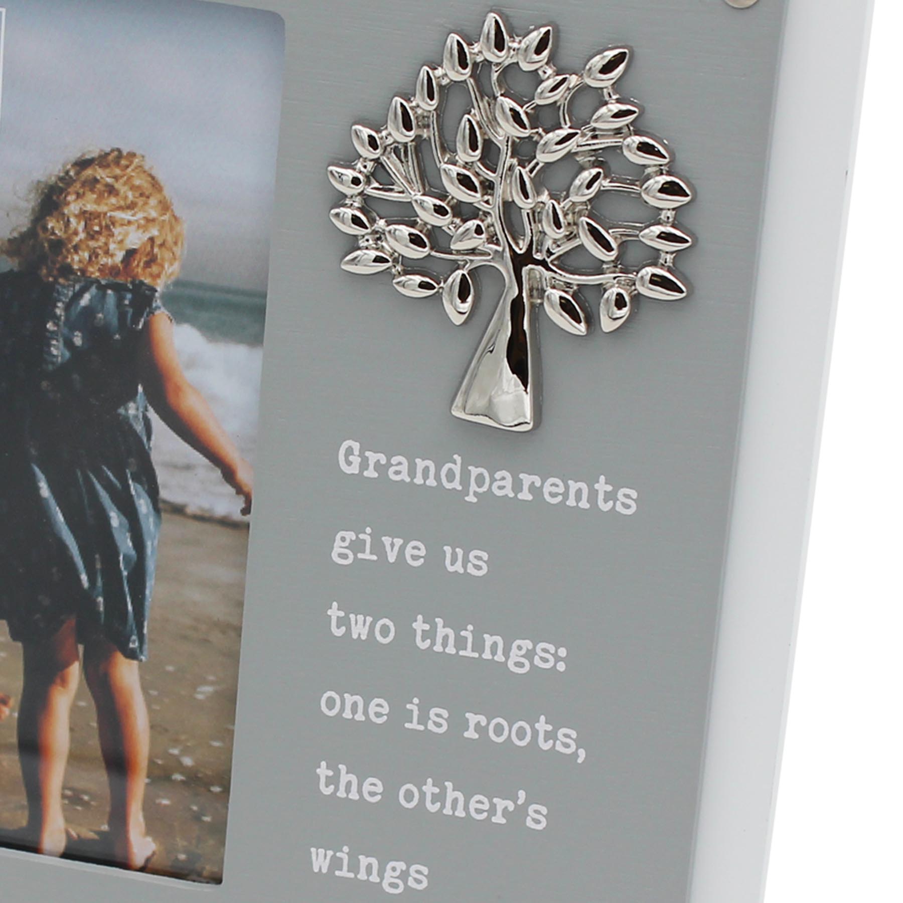 Weiß & Grau MDF Bilderrahmen - 4"x6" - Design wählbar - Bild 6 von 10