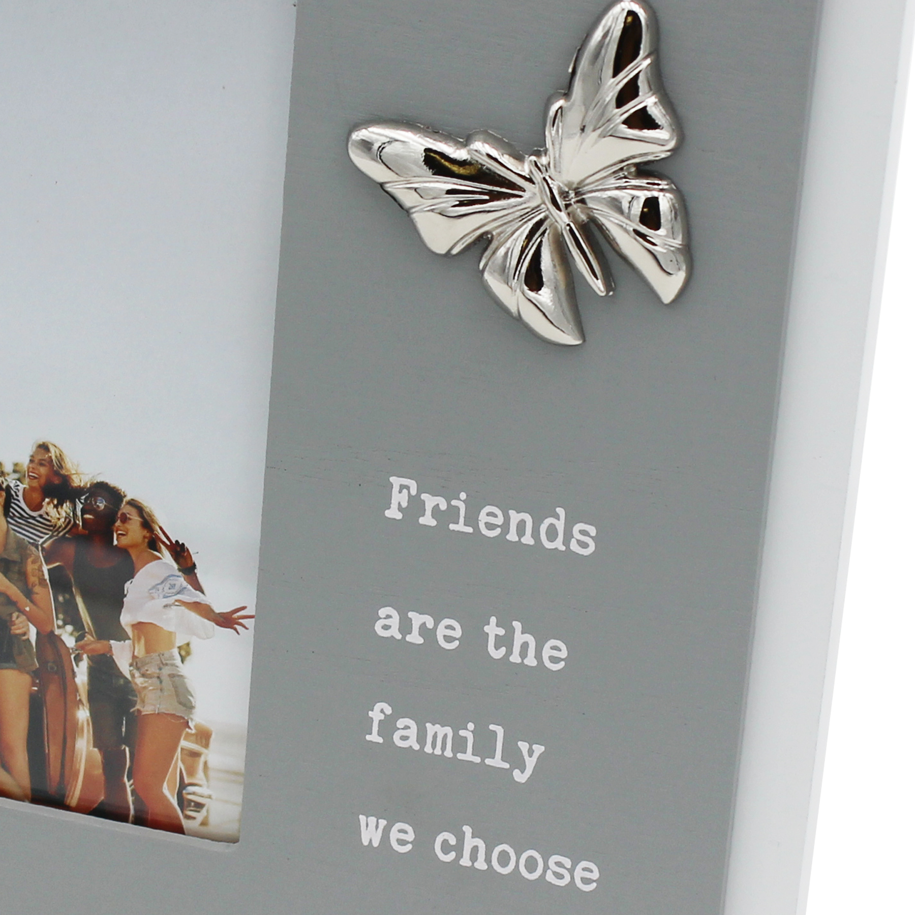 Weiß & Grau MDF Bilderrahmen - 4"x6" - Design wählbar - Bild 9 von 10