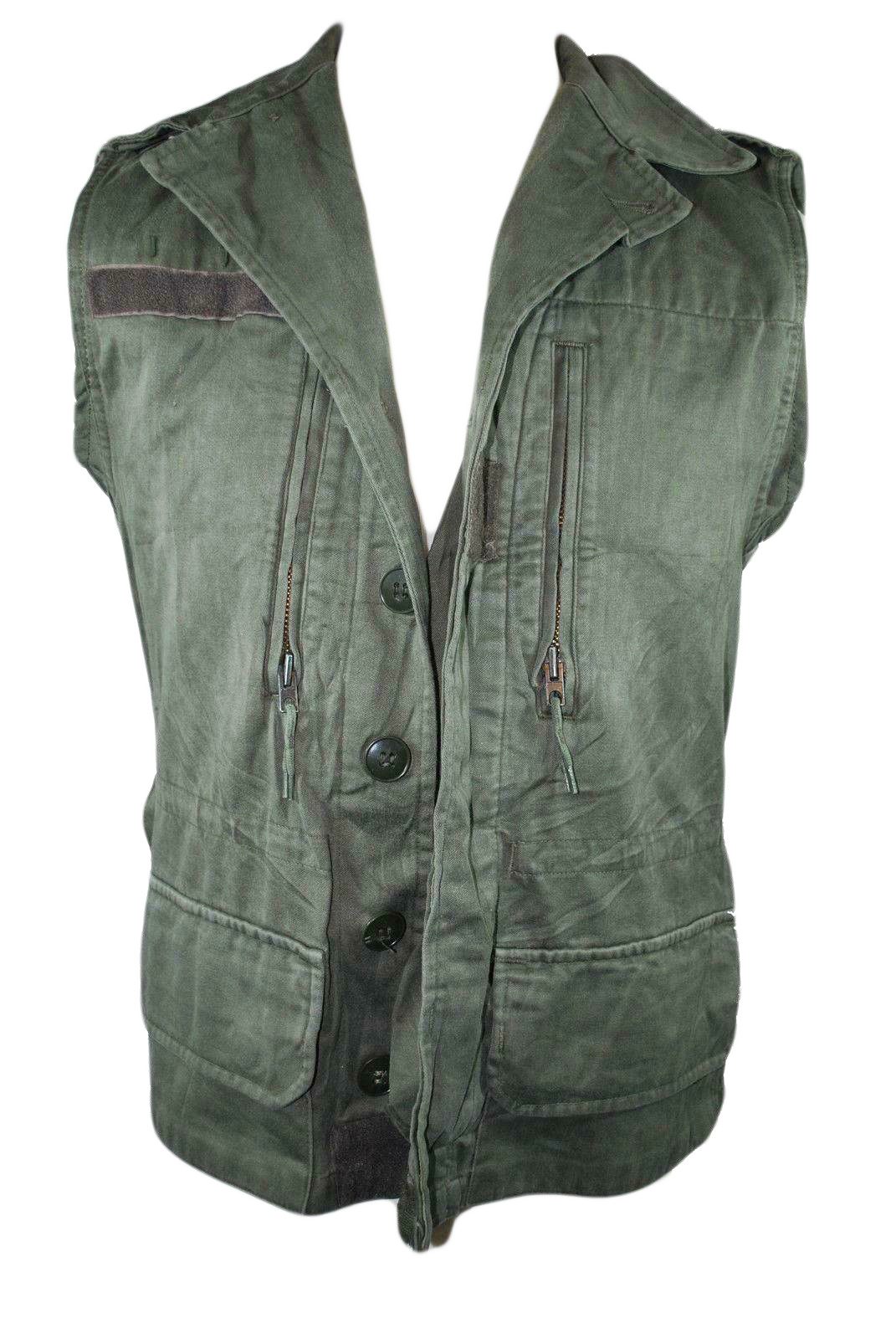 トップス 40s farmers vest France 40's] WWⅡ French Resistance Cotton Cotton Canvas FUR LINED