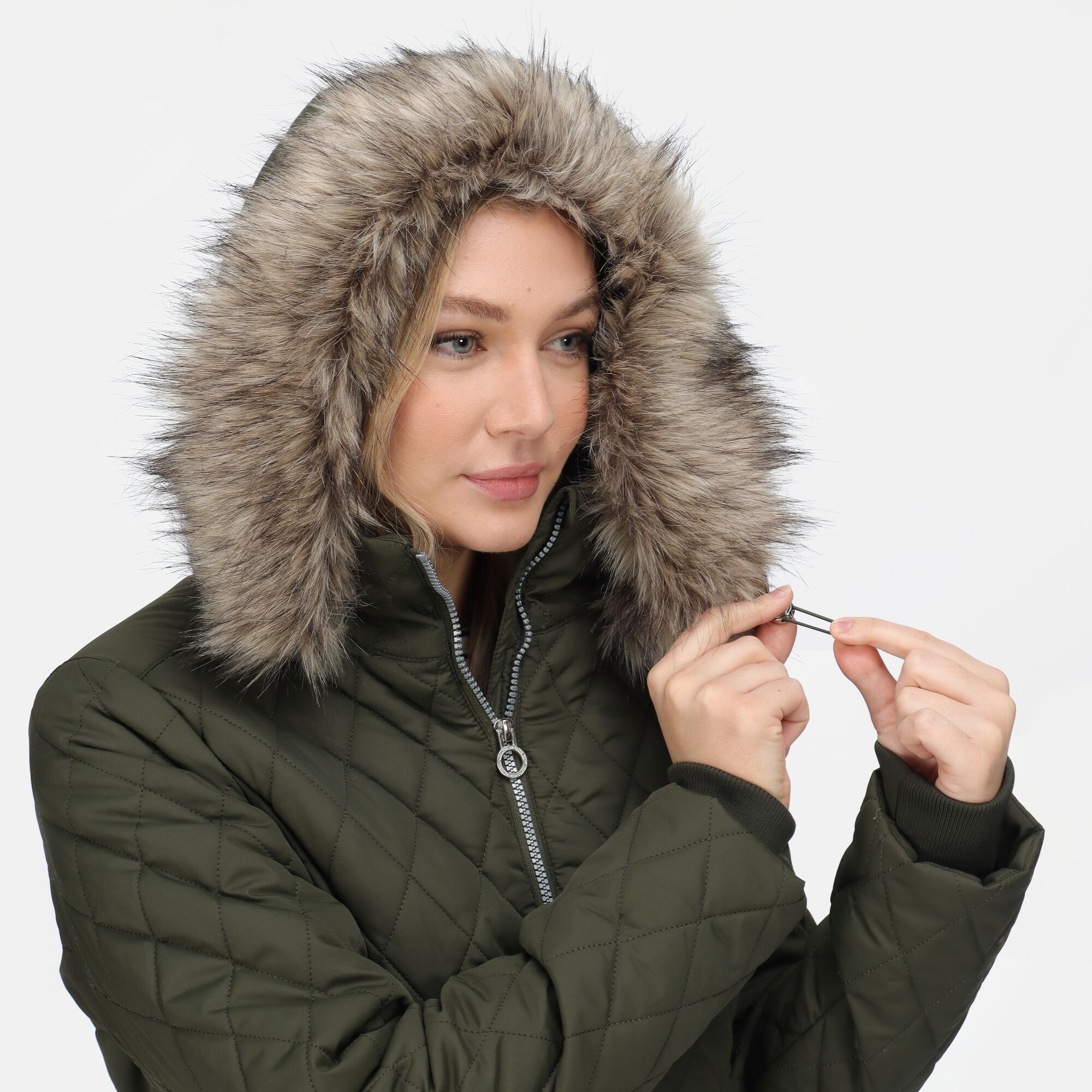 Regatta Zalika Womens Jacket Quilted Faux Fur Trim | eBay