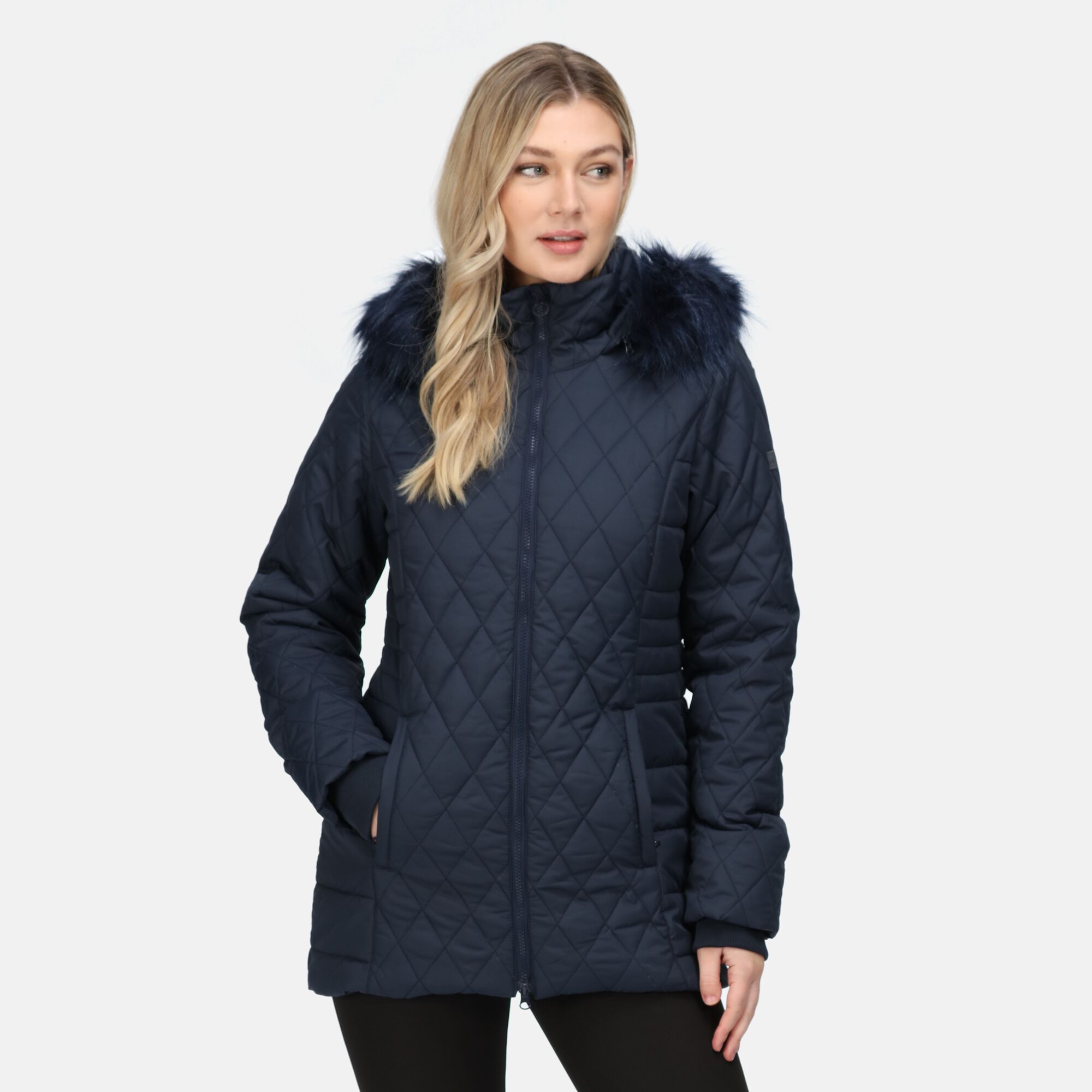 Regatta Zalika Womens Jacket Quilted Faux Fur Trim | eBay