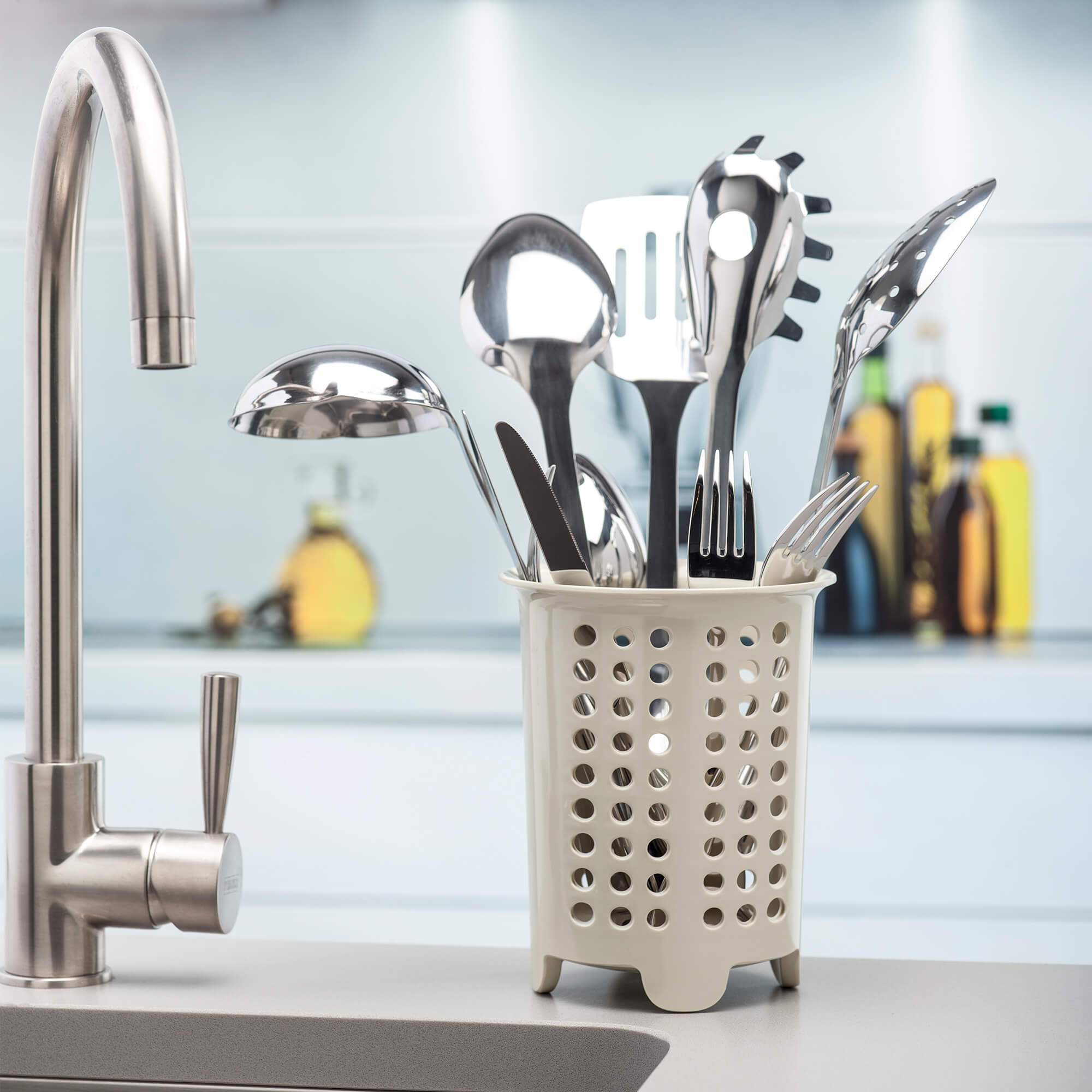 Zeal Cutlery Drainer Utensil Pot Holder, Ideal for Kitchen Sink