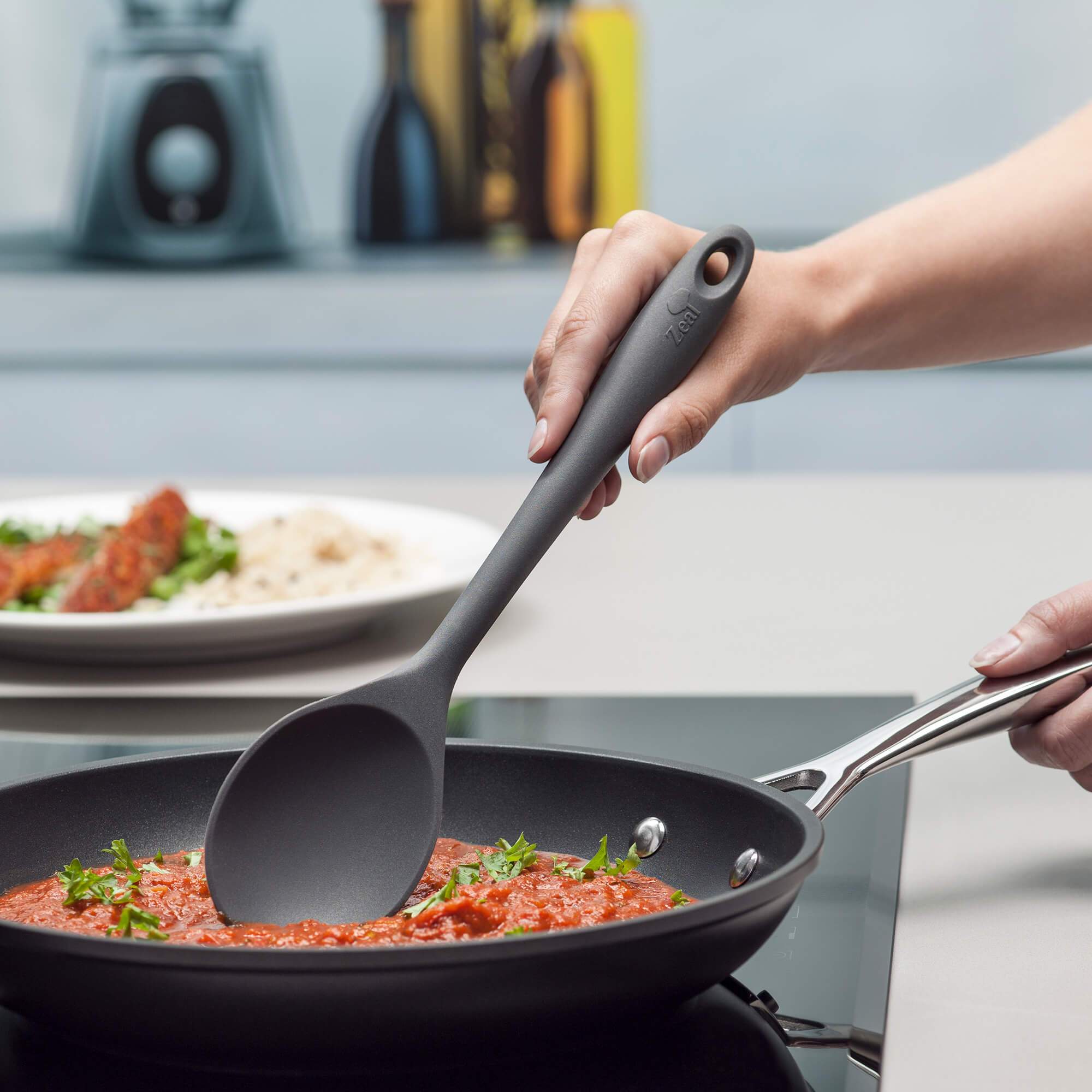 Zeal Silicone Cook’s Spoon 28cm, Non Stick Kitchen Cooking Spoon - Picture 126 of 153