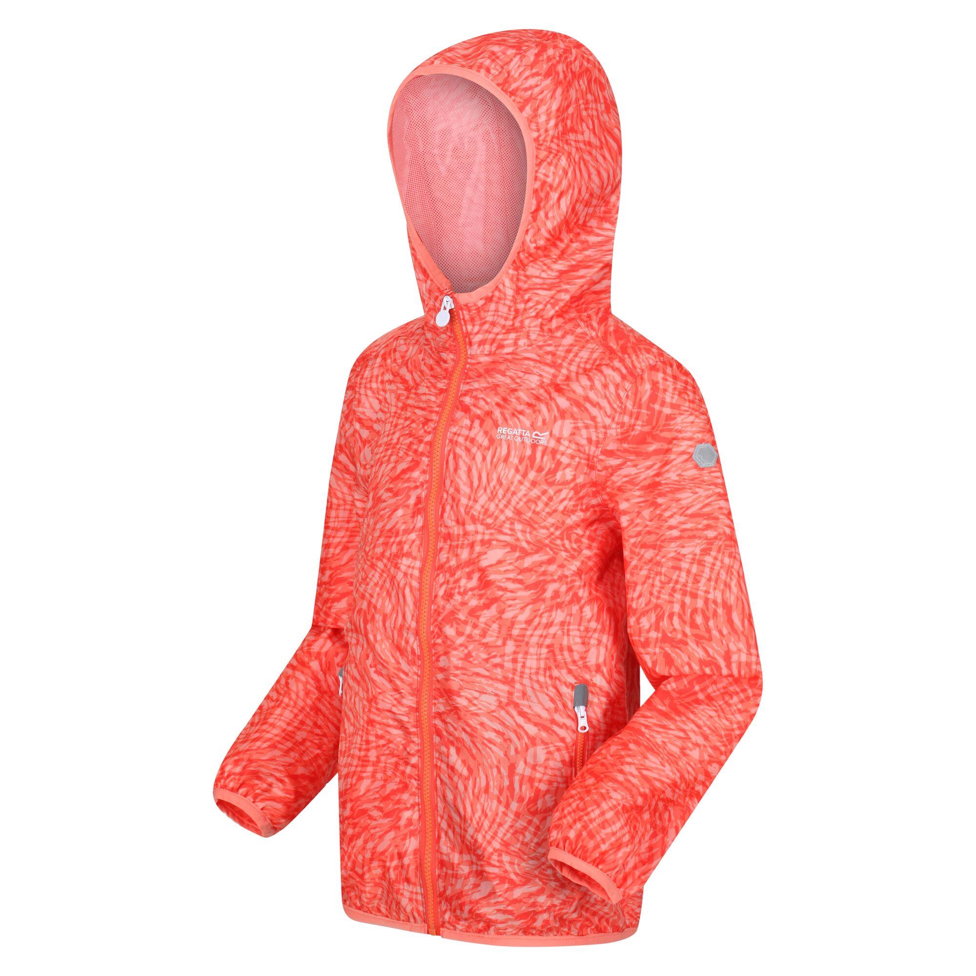 Regatta Printed Lever Kids Waterproof Packaway Jacket - Picture 16 of 83