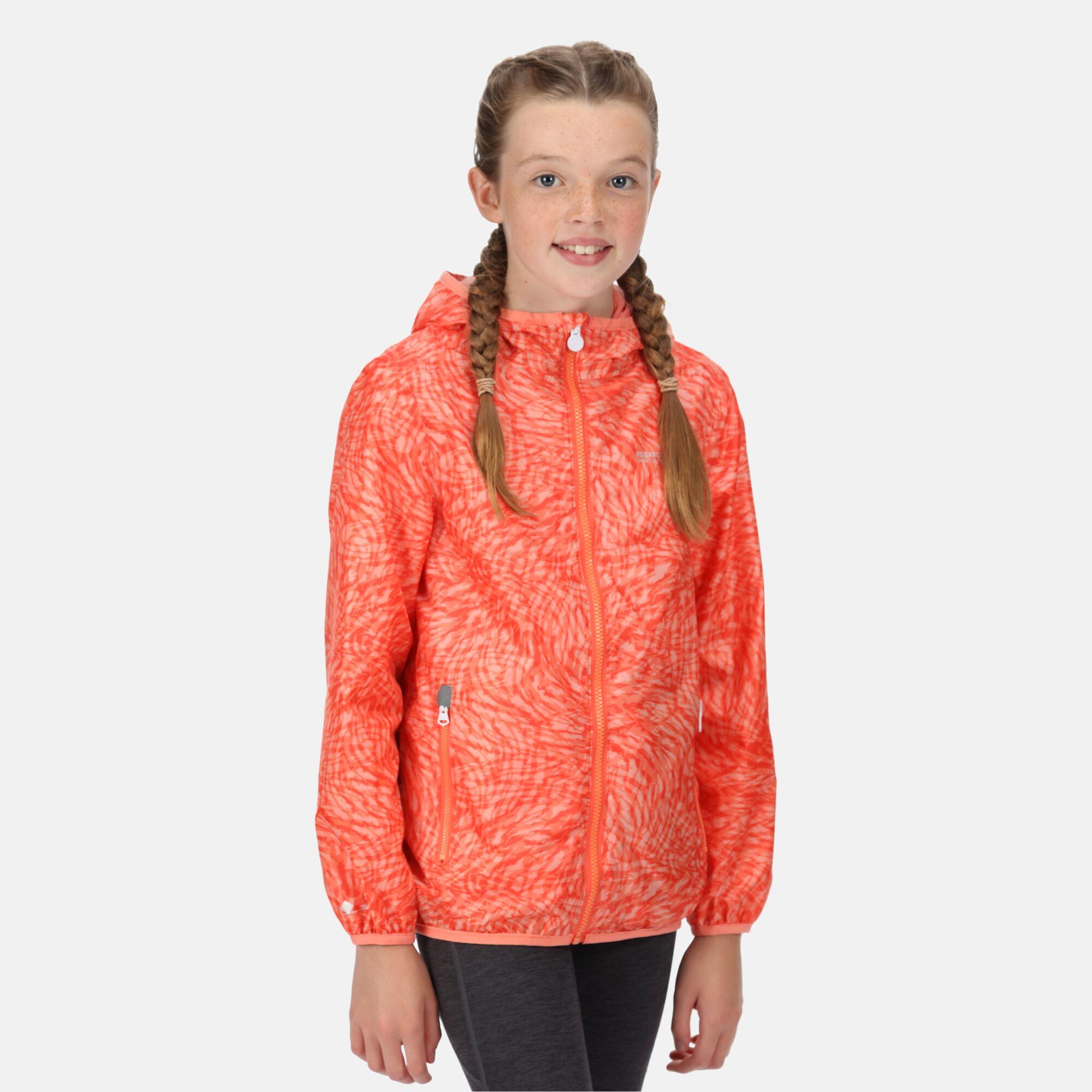 Regatta Printed Lever Kids Waterproof Packaway Jacket - Picture 18 of 83