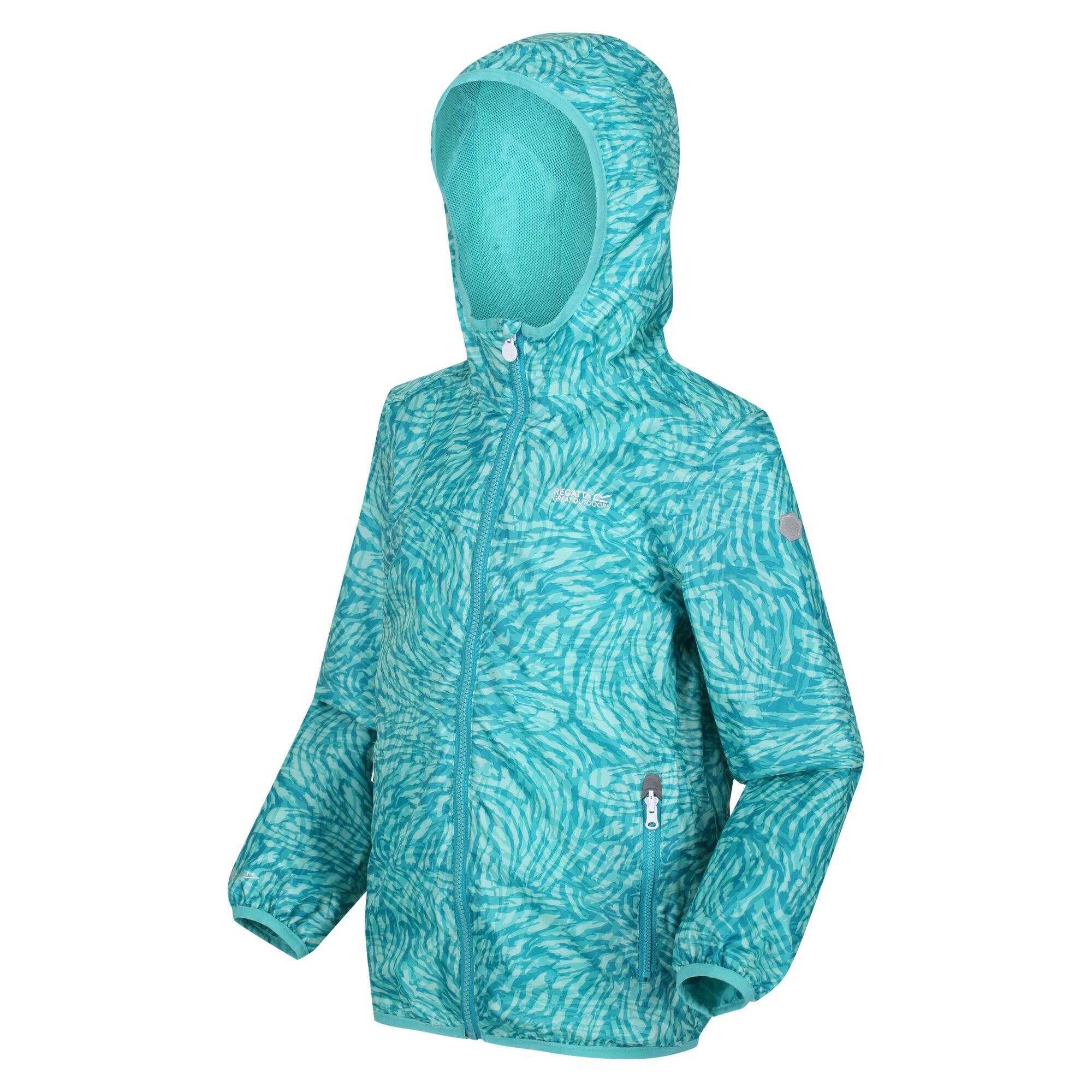 Regatta Printed Lever Kids Waterproof Packaway Jacket - Picture 21 of 83