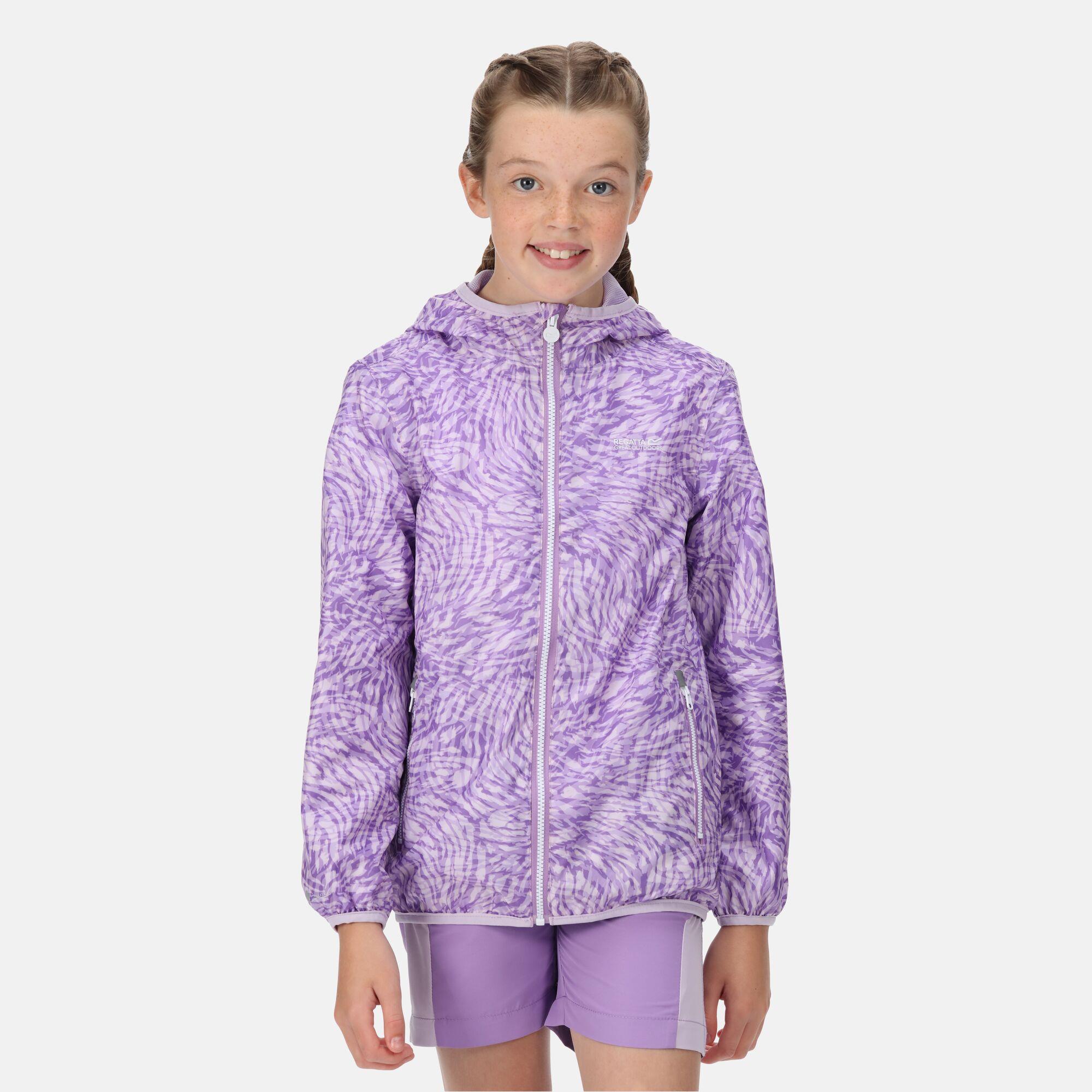 Regatta Printed Lever Kids Waterproof Packaway Jacket - Picture 28 of 83