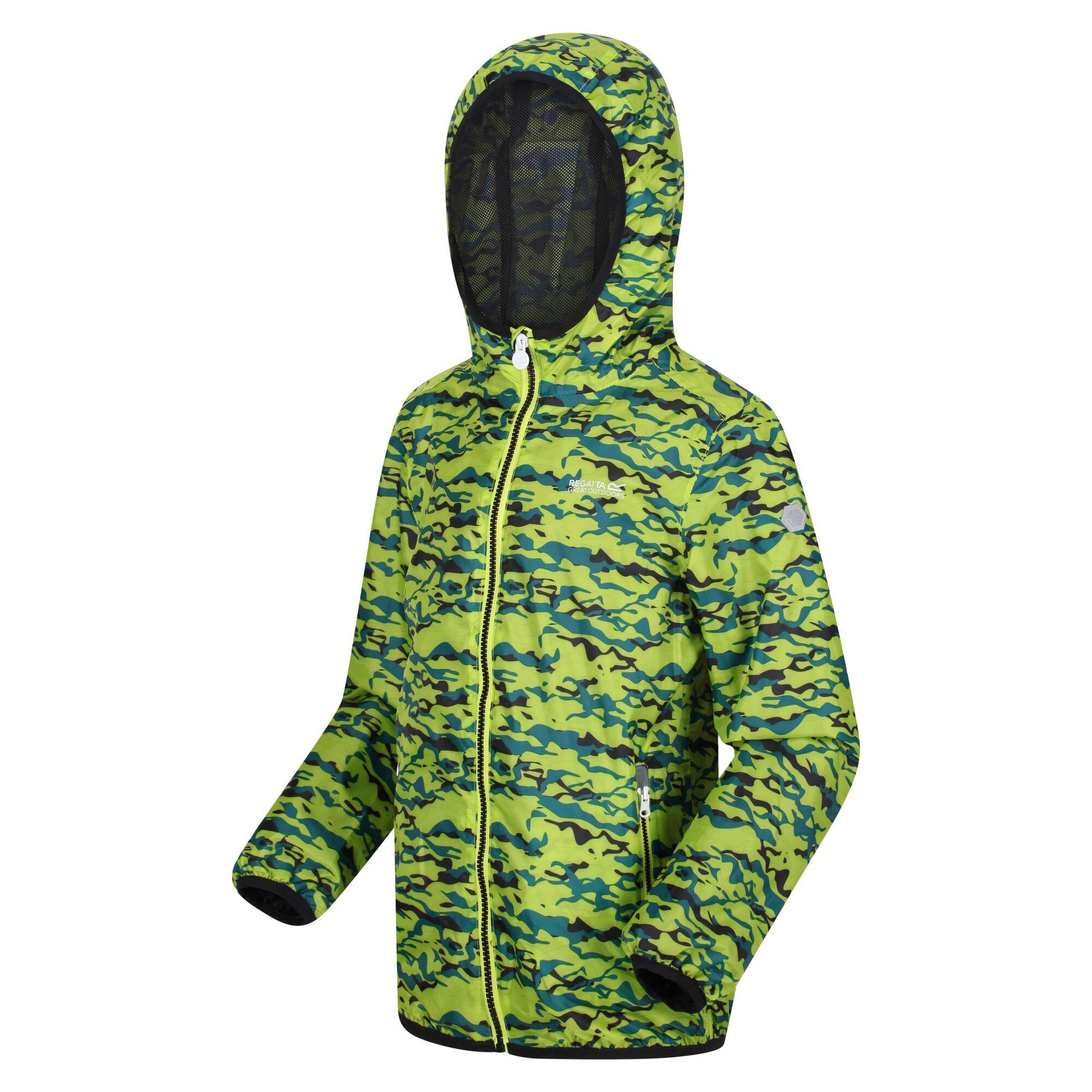 Regatta Printed Lever Kids Waterproof Packaway Jacket - Picture 31 of 83