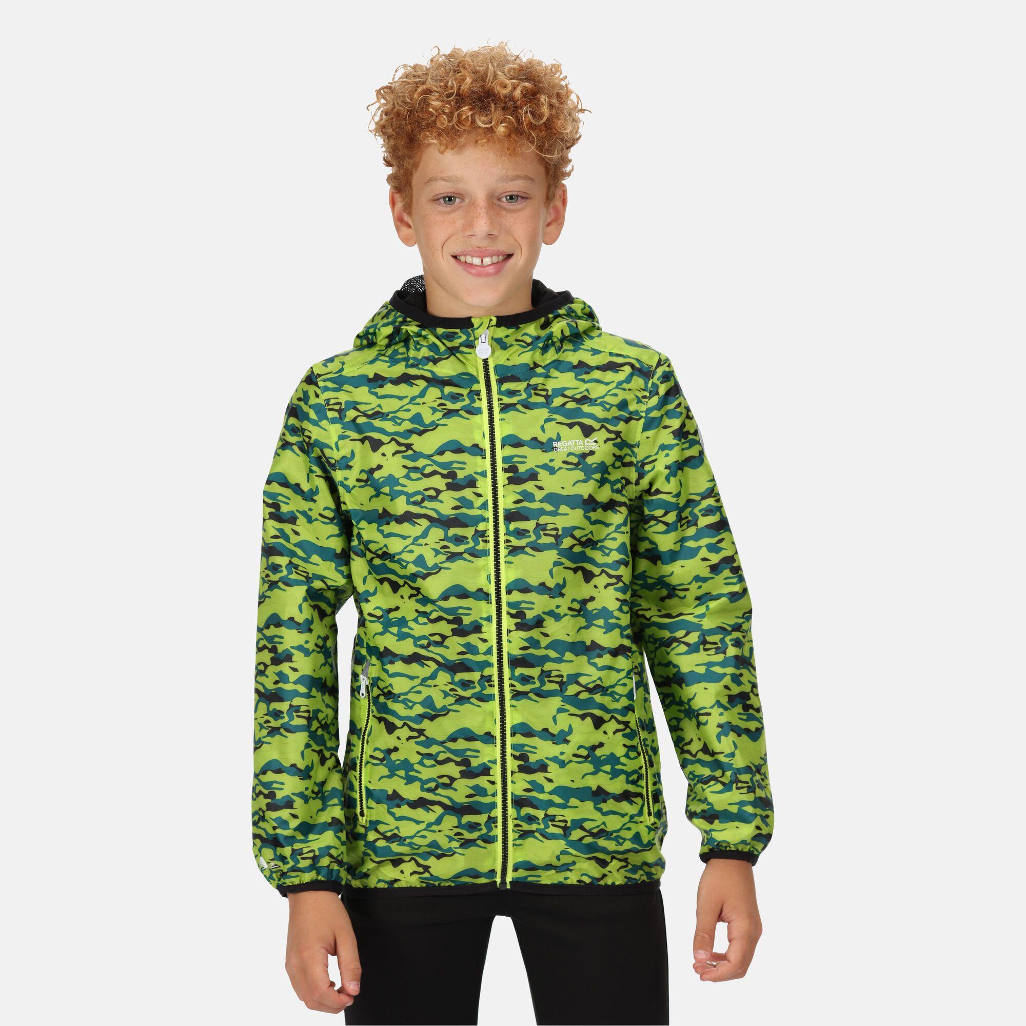 Regatta Printed Lever Kids Waterproof Packaway Jacket - Picture 33 of 83