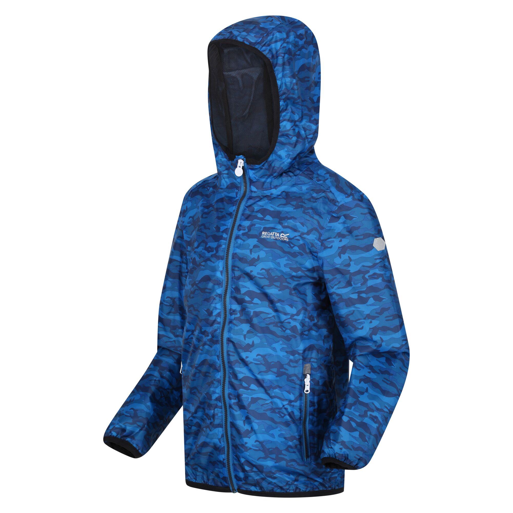 Regatta Printed Lever Kids Waterproof Packaway Jacket - Picture 36 of 83