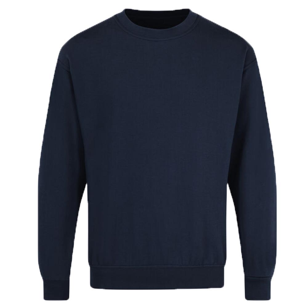 Adults Plain Classic Sweatshirt Sweater Jumper Top Casual Work Leisure ...
