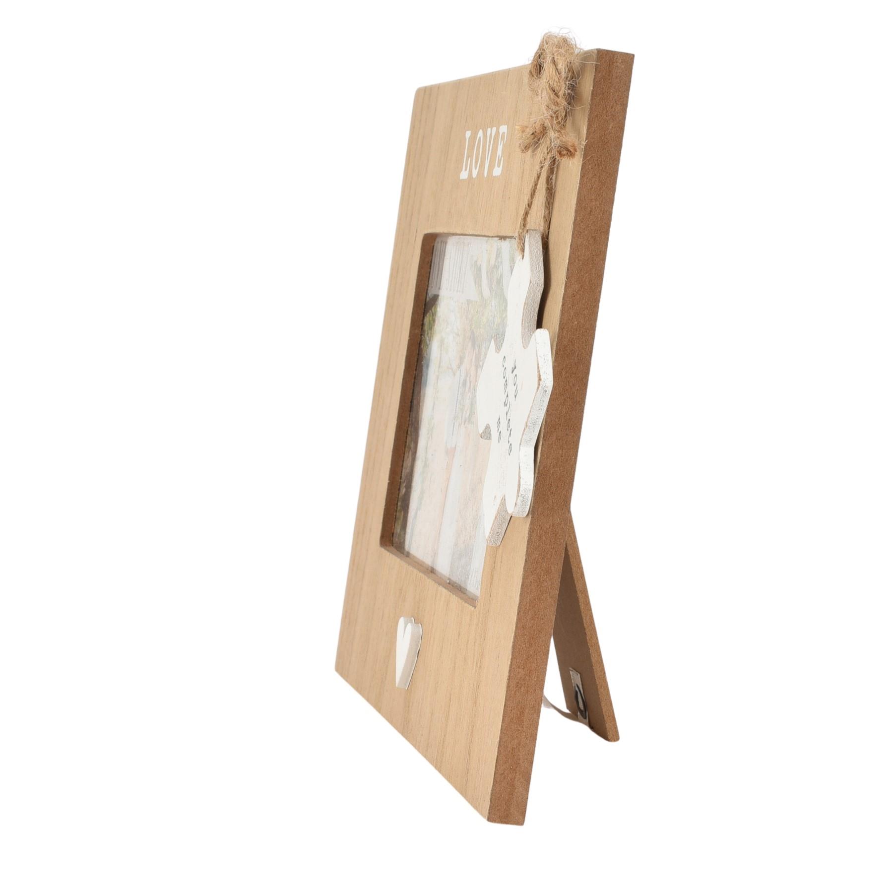 Wedding Wooden 6x4 Photo Frame with Heart and Hanging Plaque - Choose Design - Picture 11 of 12