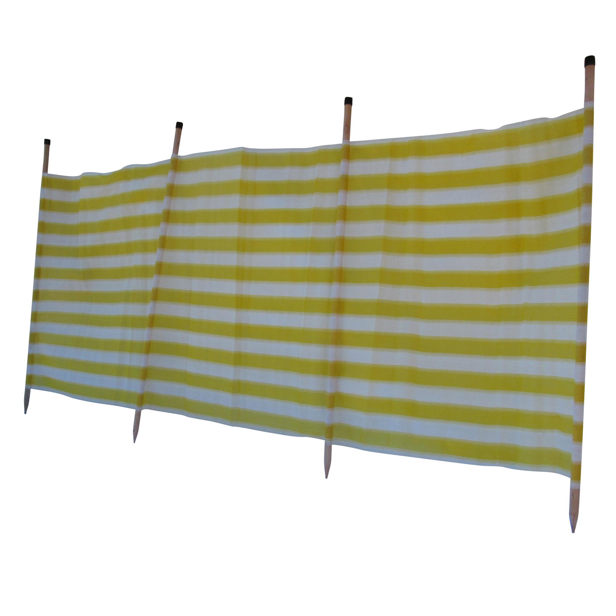 Camping Beach Windbreak with 4, 5, 6, 9 or 12 Wooden Poles from 2.3M - 8.2M