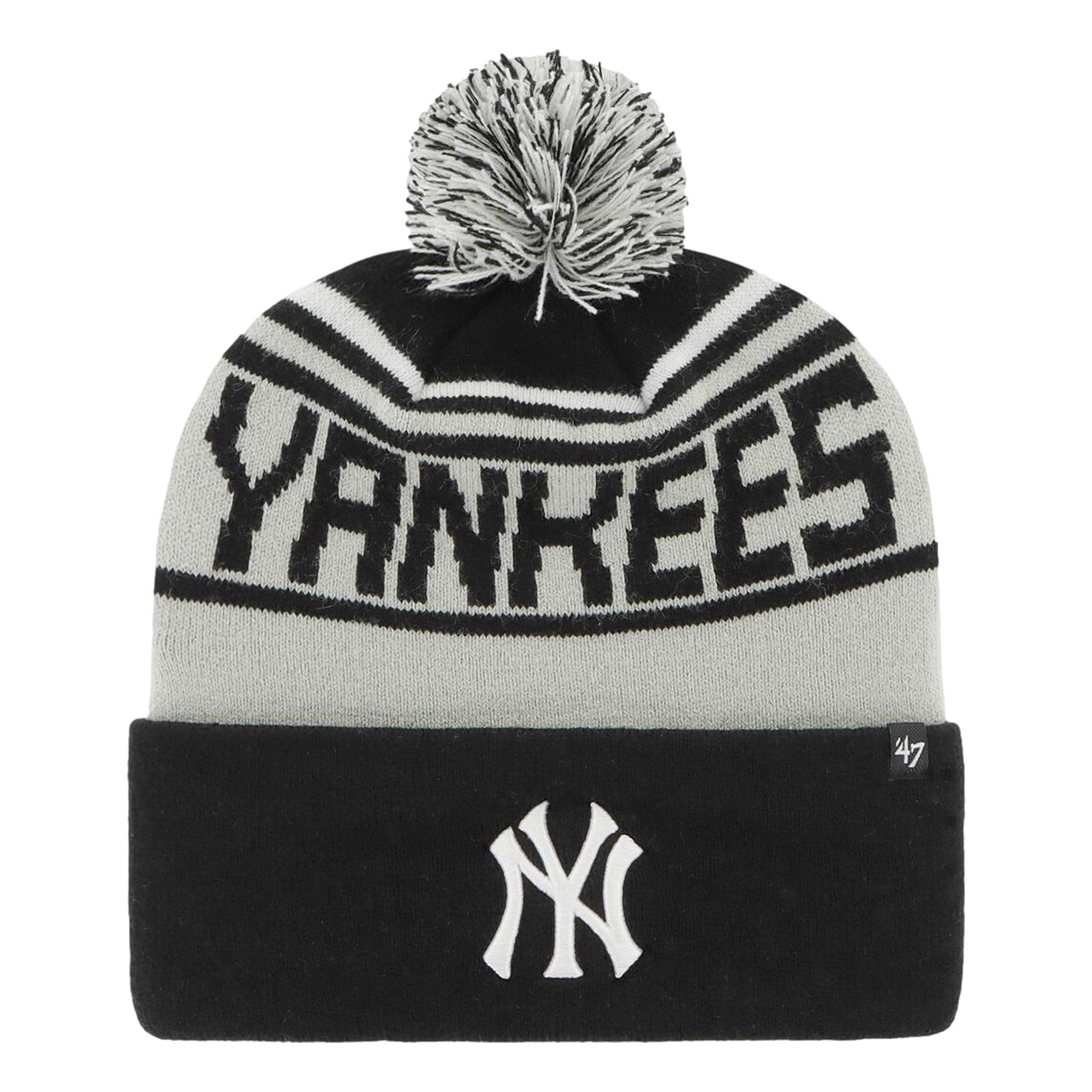 MLB New York Yankees Cuff Knit Beanie with Pom Pom by '47 Brand :  : Clothing & Accessories