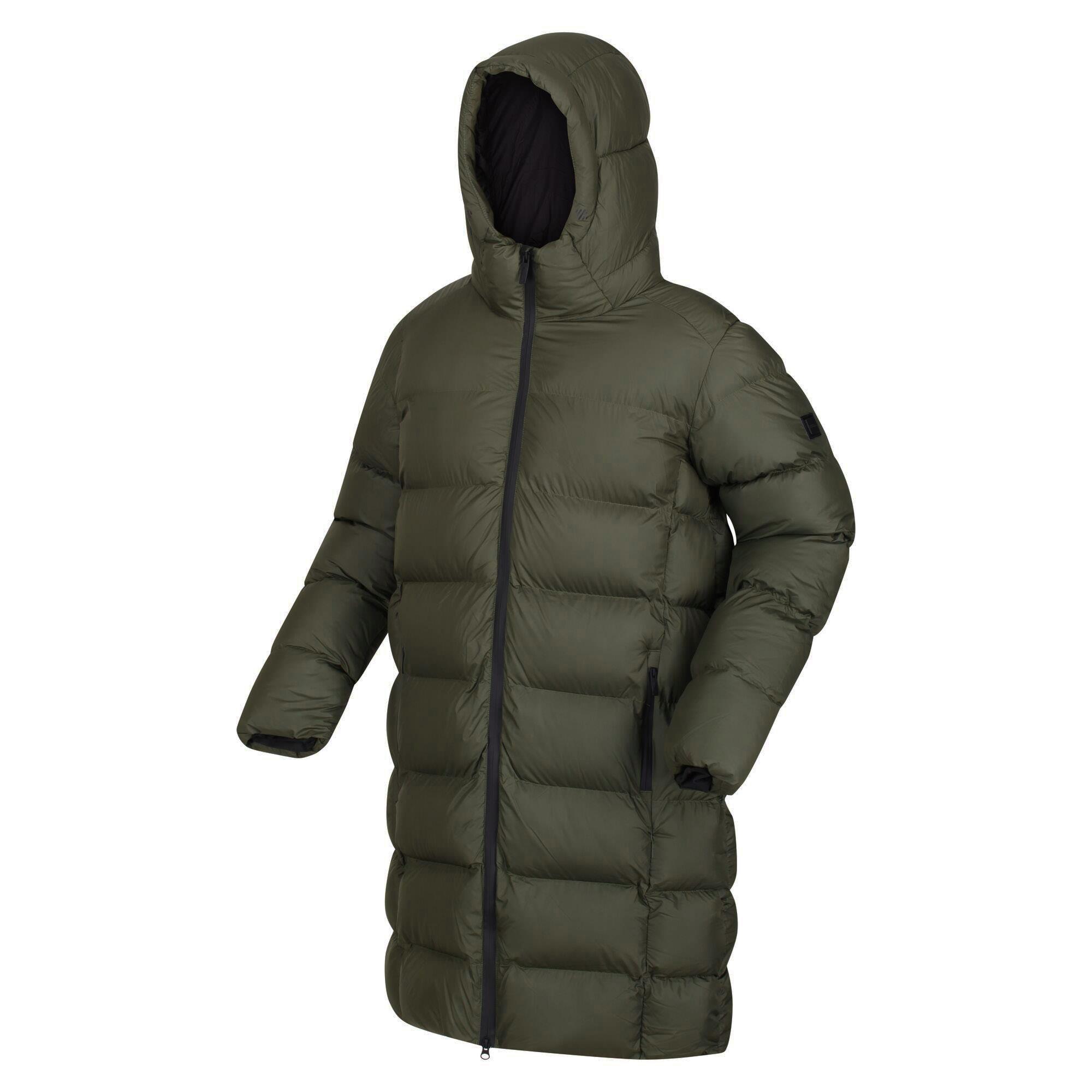 Regatta Mens Hallin Jacket Water Repellent Quilted Coat Hooded | eBay
