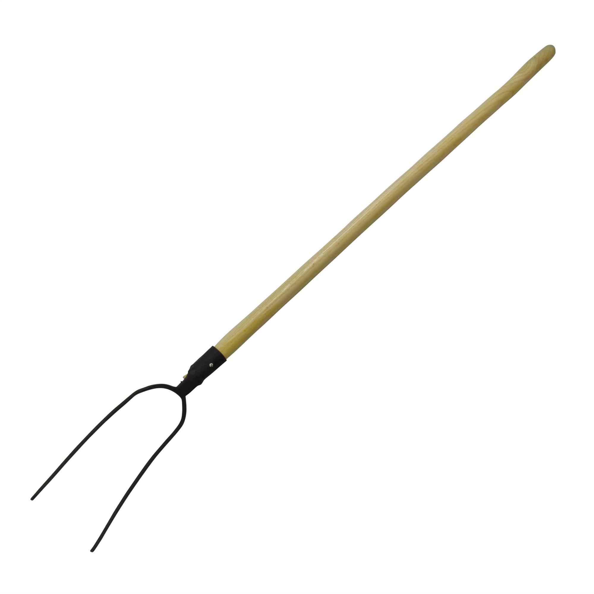 Long Handle Muck Out Fork For Hay Manure Straw 1.5M (Horse Stable Pitchfork)