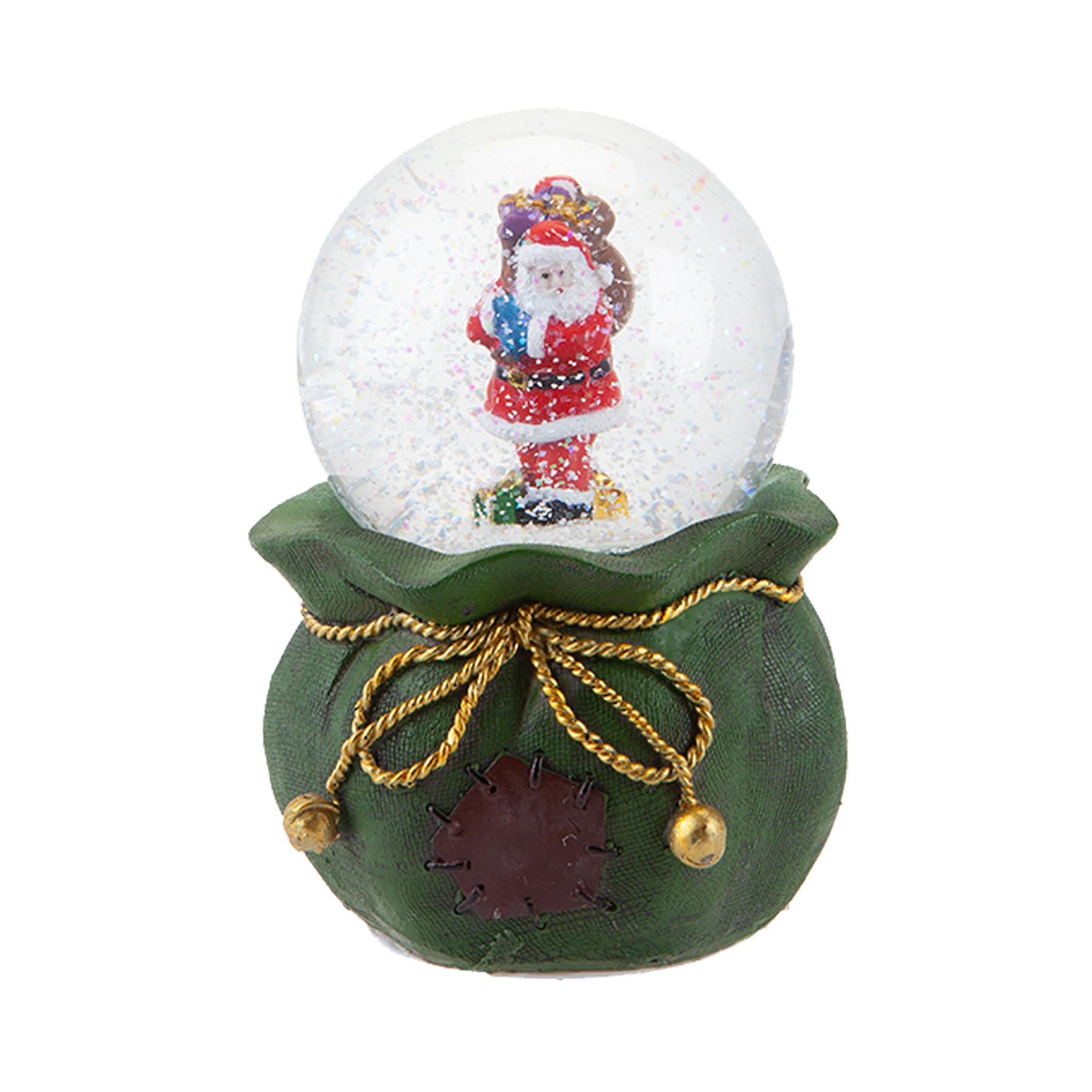 Weihnachten Aufleuchtend Musical Schneekugel Batterie 100mm - Santa