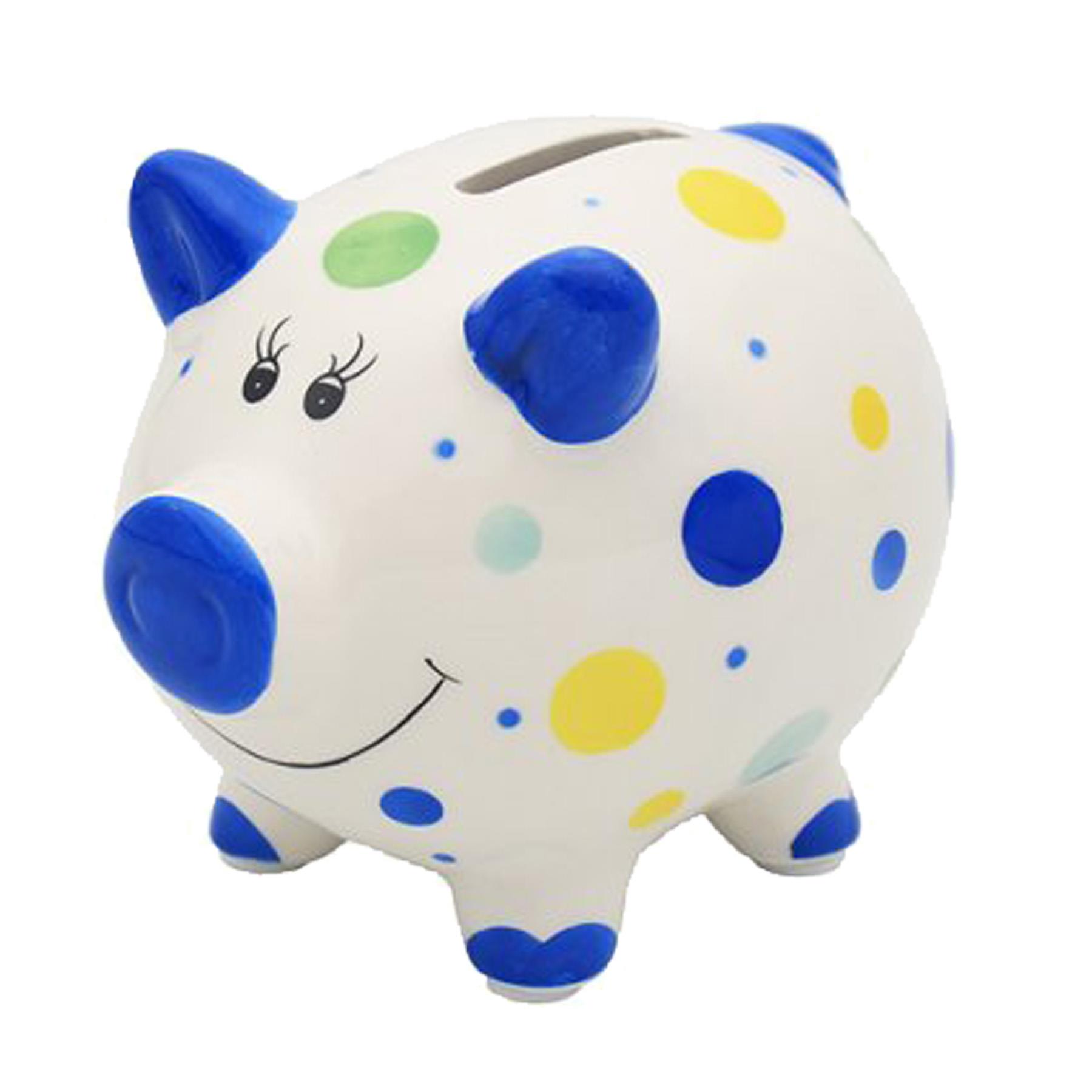 Mini Sparschwein Spardose Weiß Mit Punkten 12cm