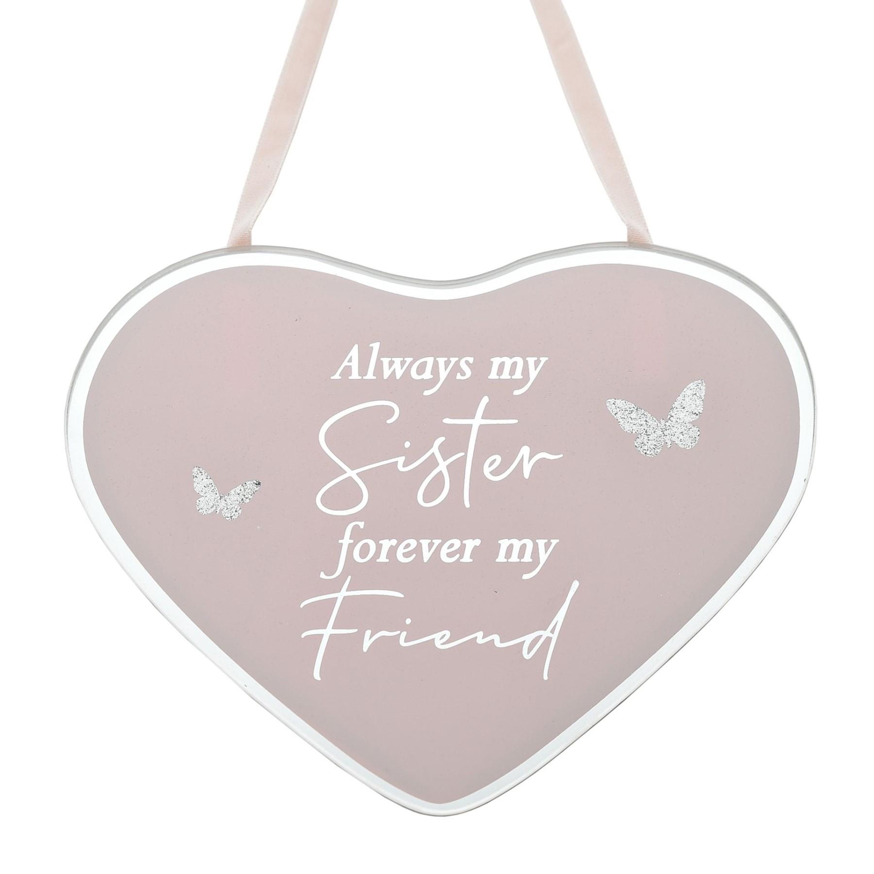 Reflections Pink Glass Heart Hanging Plaque - Choose Design - Picture 3 of 5