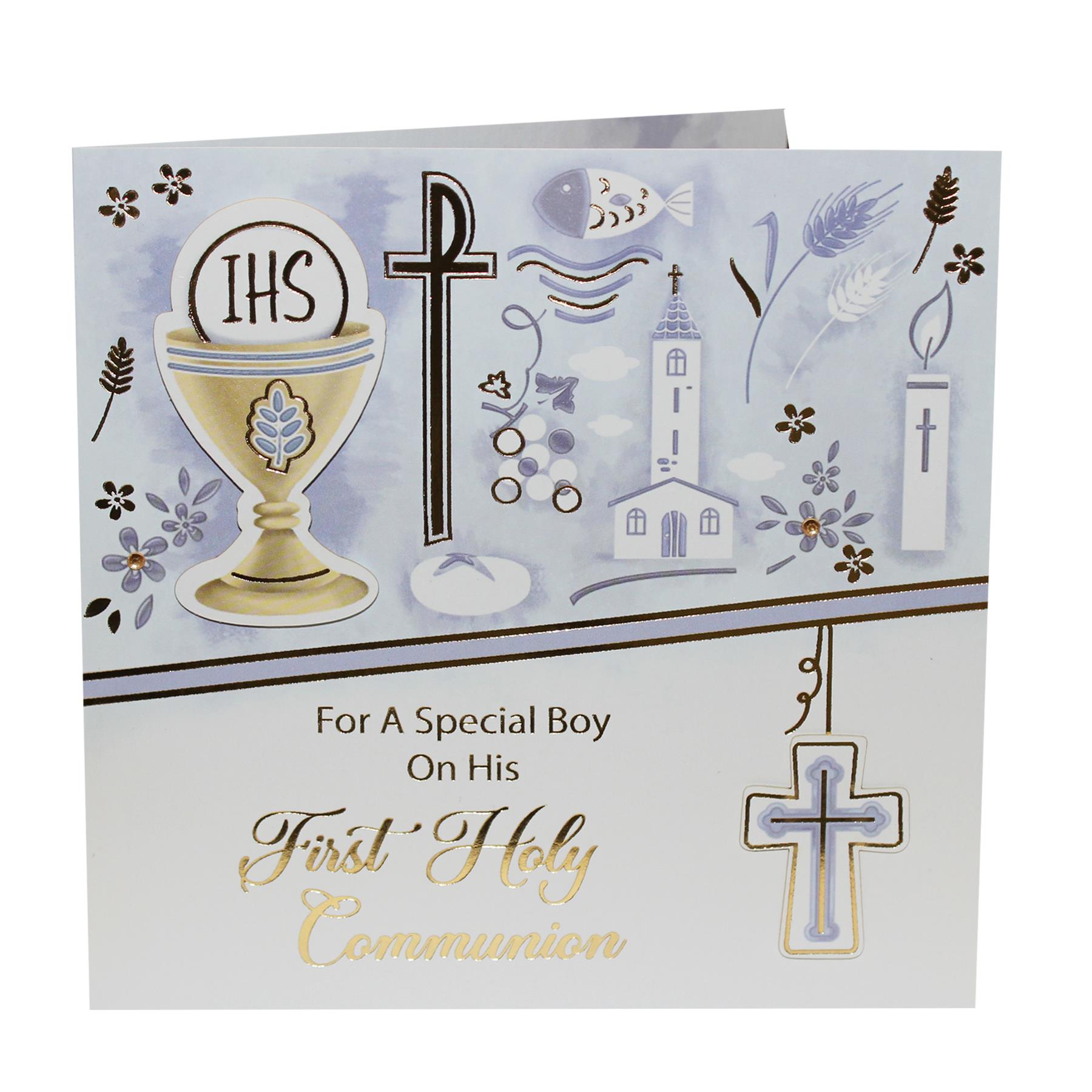 Holy Communion 3D Card with Envelope 15cmx15cm – Choose Design