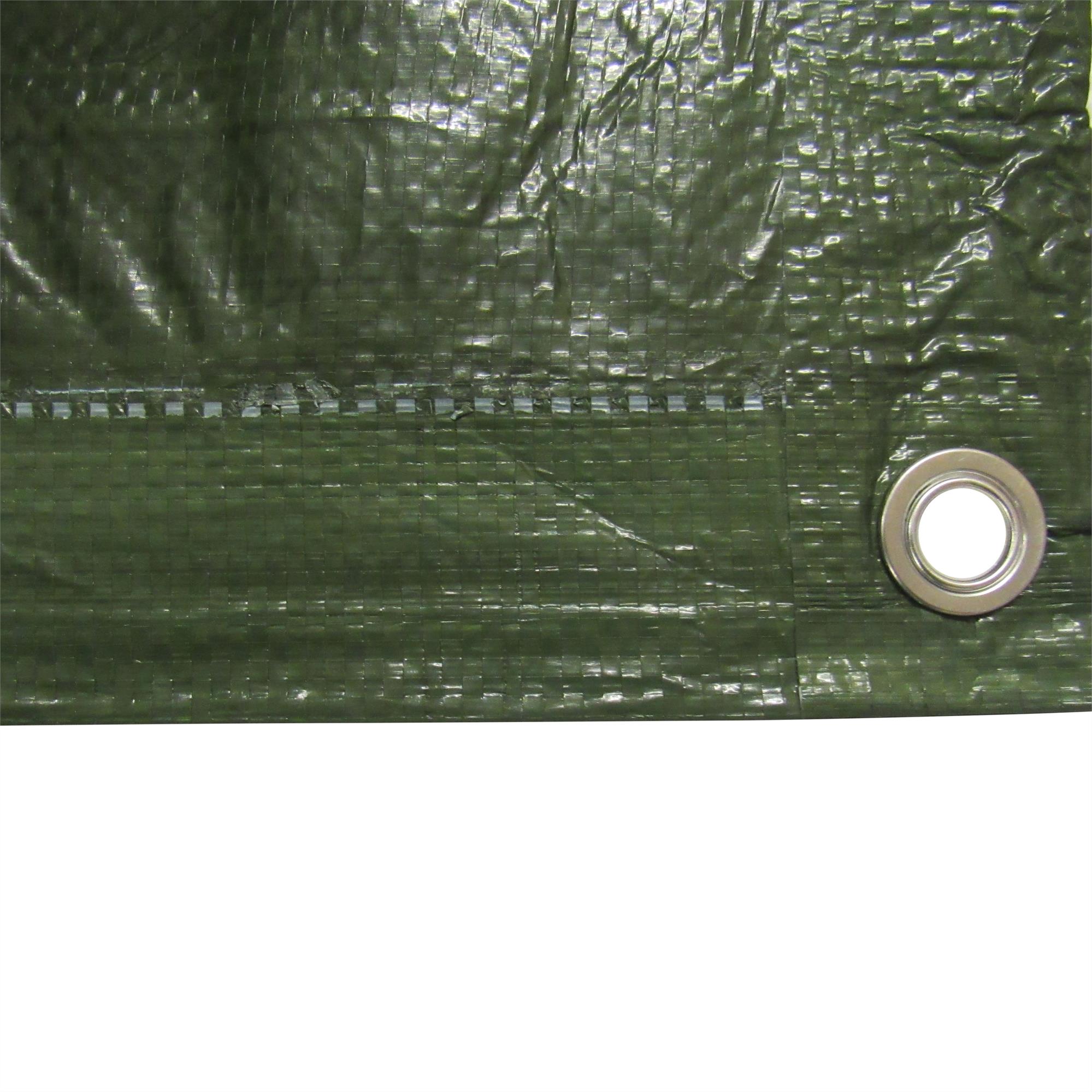 Heavy Duty Tarpaulin Ground Sheet (Waterproof Cover Various Sizes Green Blue) - Picture 8 of 10