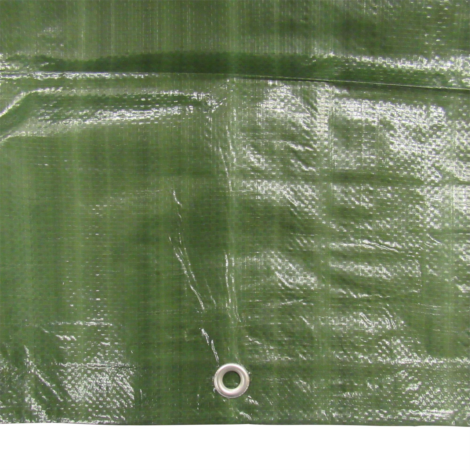 Heavy Duty Tarpaulin Ground Sheet (Waterproof Cover Various Sizes Green Blue) - Picture 9 of 10