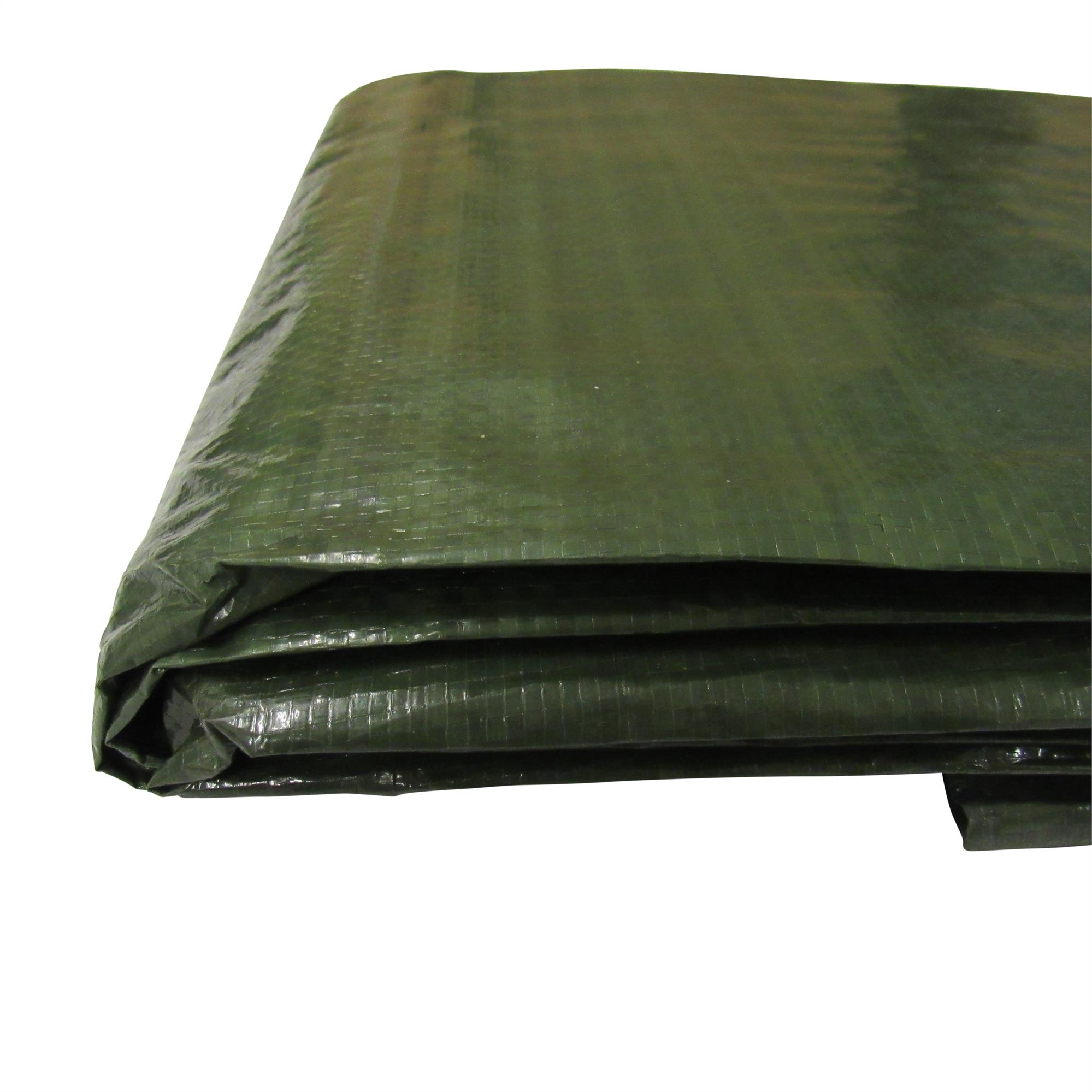 Heavy Duty Tarpaulin Ground Sheet (Waterproof Cover Various Sizes Green Blue) - Picture 10 of 10