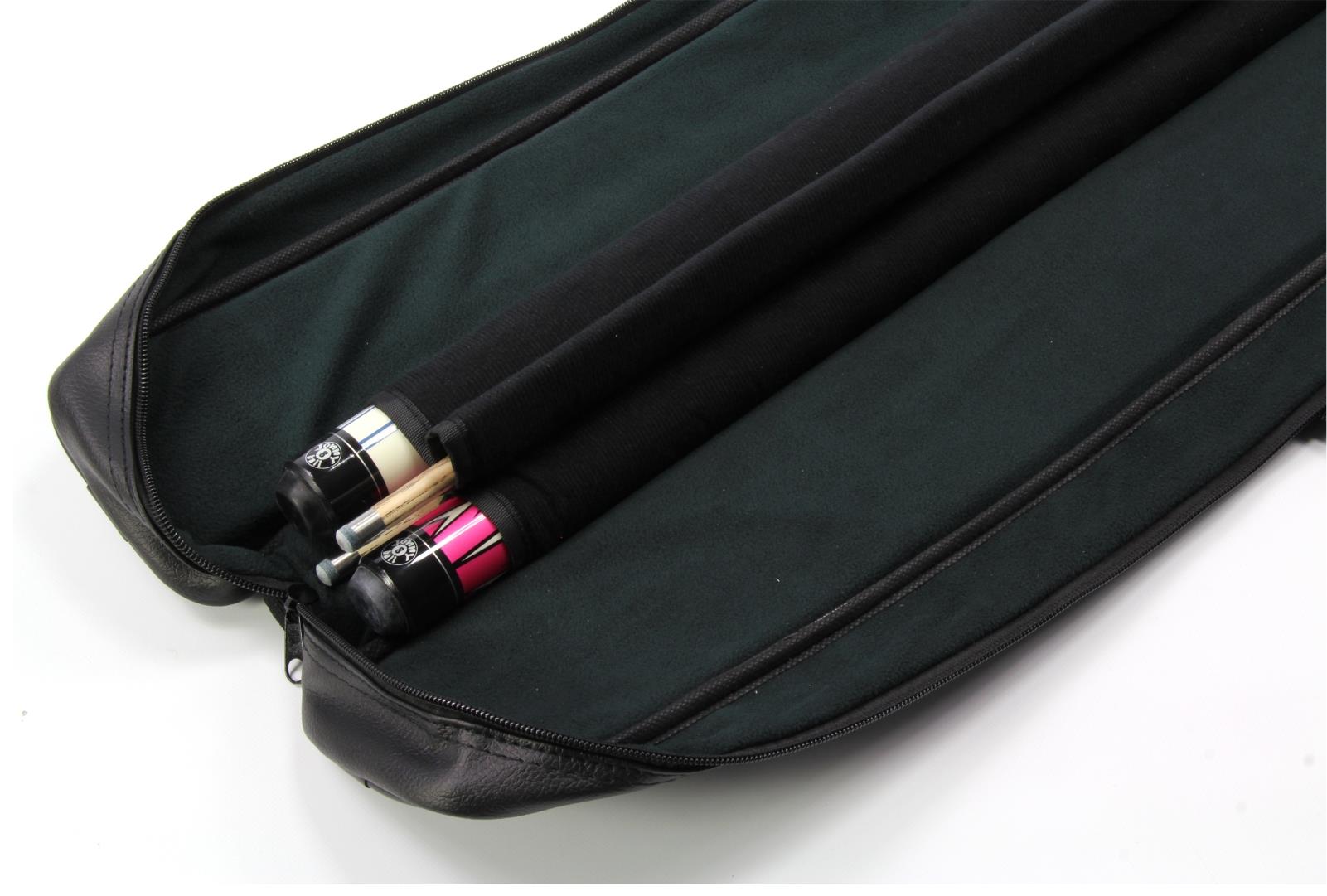 Estuche para tacos de billar Baize Master Premium negro suave DUAL para 2 tacos - 2 colillas 2 ejes - Imagen 14 de 14