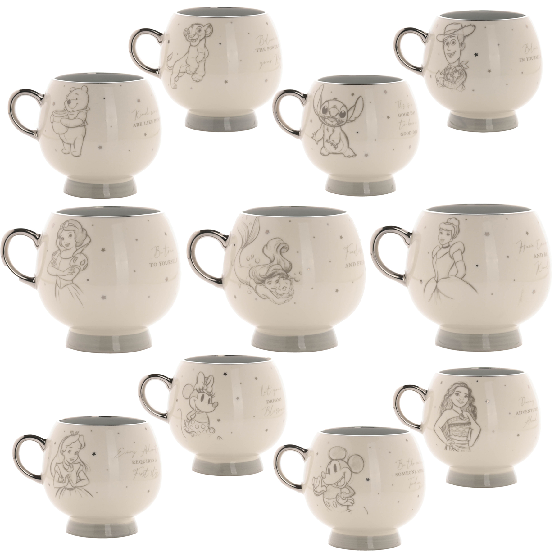 Disney Tasse (Disney 100 Stitch, Encanto und Mickey Mouse Photo Booth  Design) 325 ml Keramik-Kaffeetasse, Disney-Geschenke für Frauen und Männer