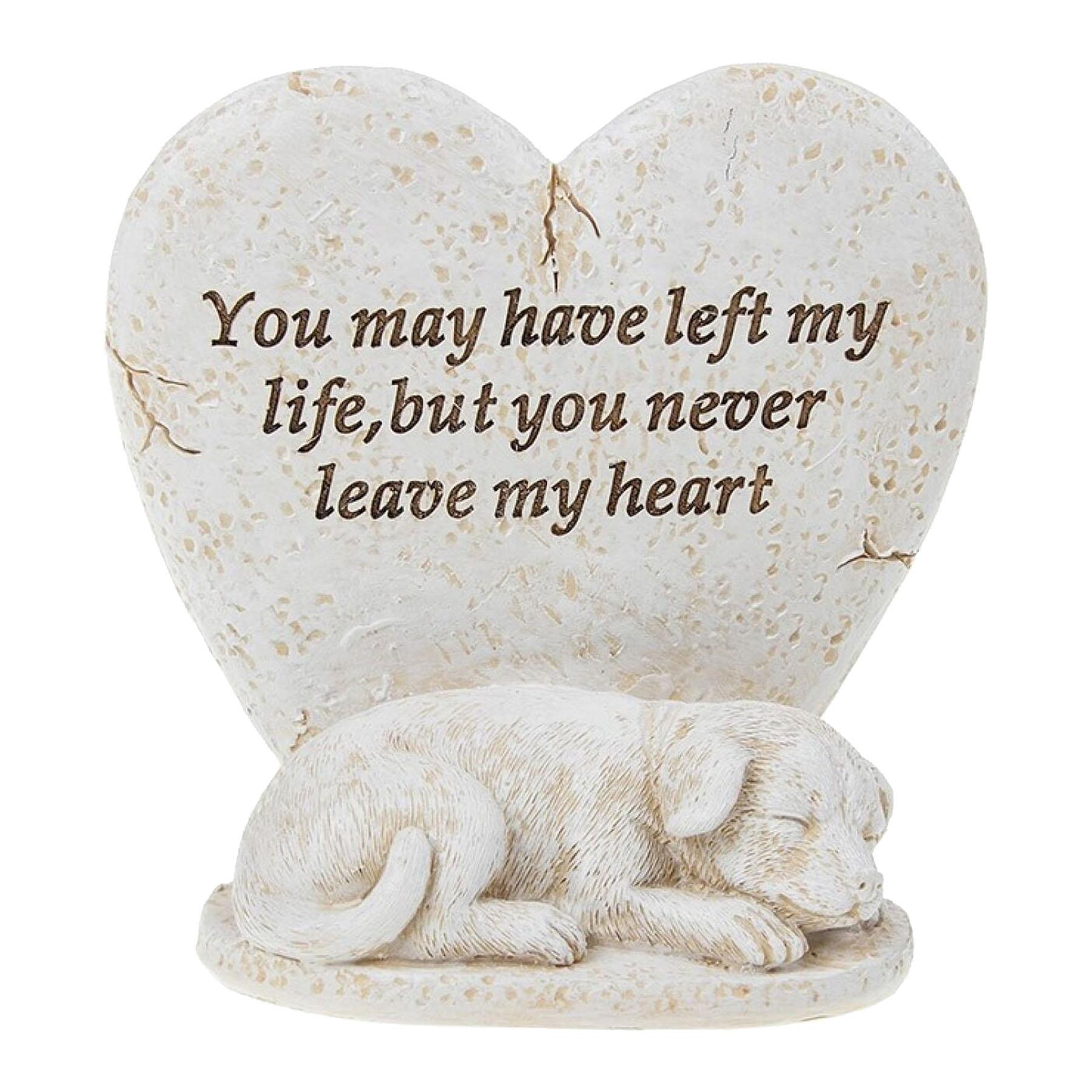 Haustier Denkmal Herz Grabschmuck 11 cm x 11,5 cm Hund oder Katze wählbar - Bild 2 von 7