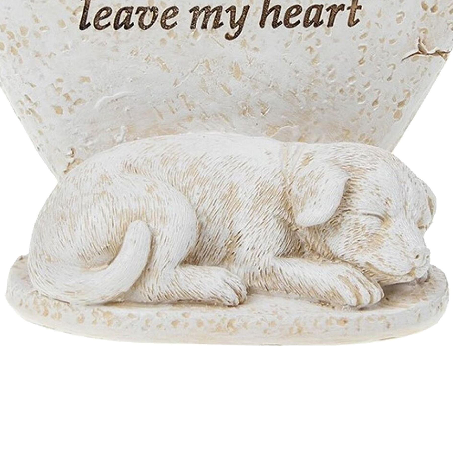 Haustier Denkmal Herz Grabschmuck 11 cm x 11,5 cm Hund oder Katze wählbar - Bild 3 von 7