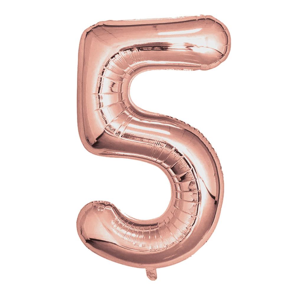 Neviti 32" Roségold Folienballons 0 bis 9 und 2x16" - 16, 18, 20, 21, 30 und 40 - Bild 19 von 36