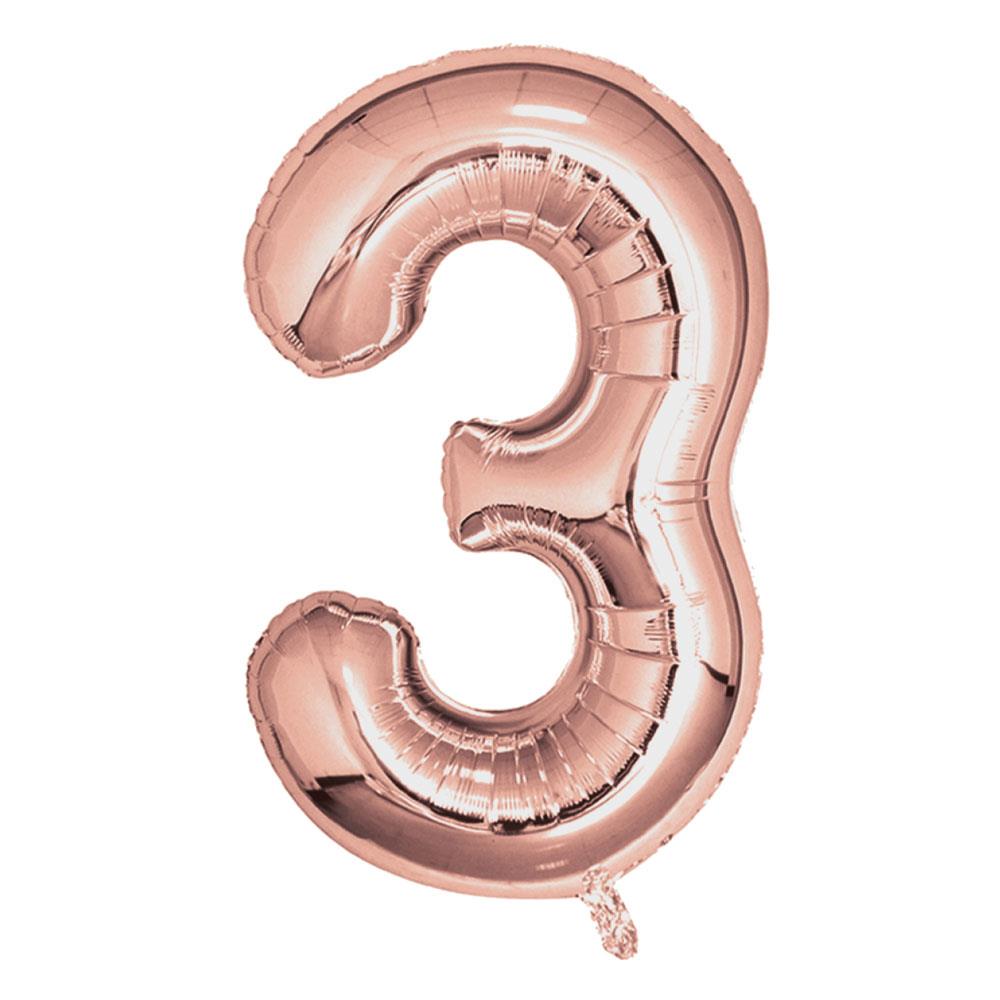 Neviti 32" Roségold Folienballons 0 bis 9 und 2x16" - 16, 18, 20, 21, 30 und 40 - Bild 23 von 36