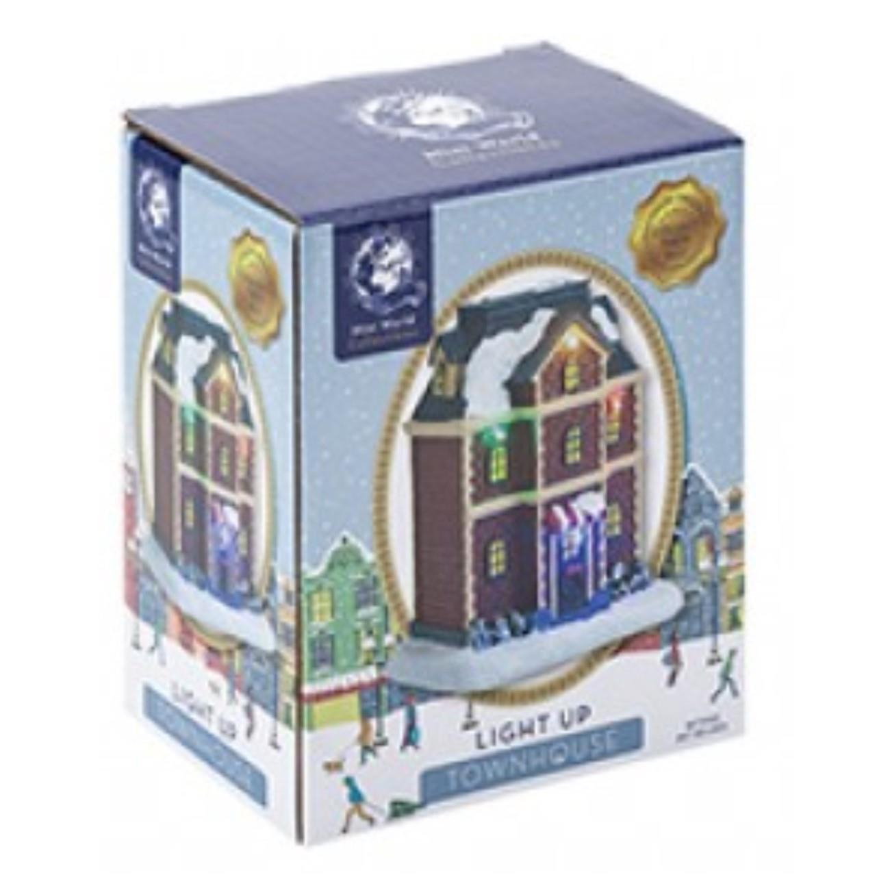 Christmas Mini LED Village Scene Light Up Decoration - Battery