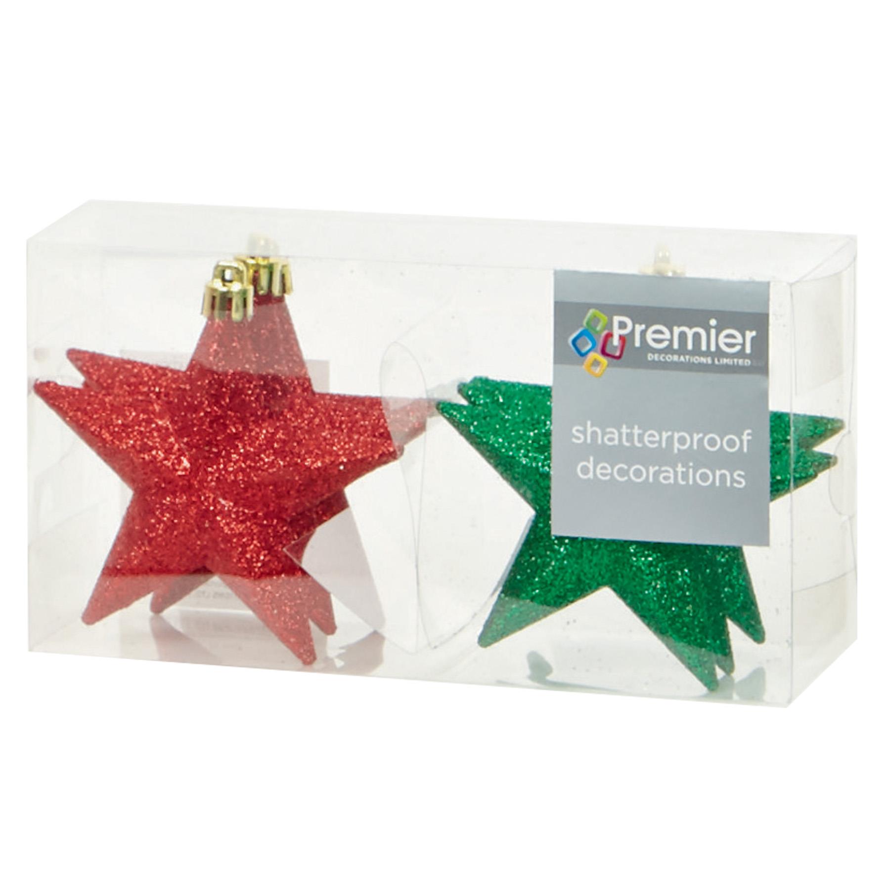 Christmas Shatterproof Tree Decorations Red and Green - Choose Design - Bild 8 von 19