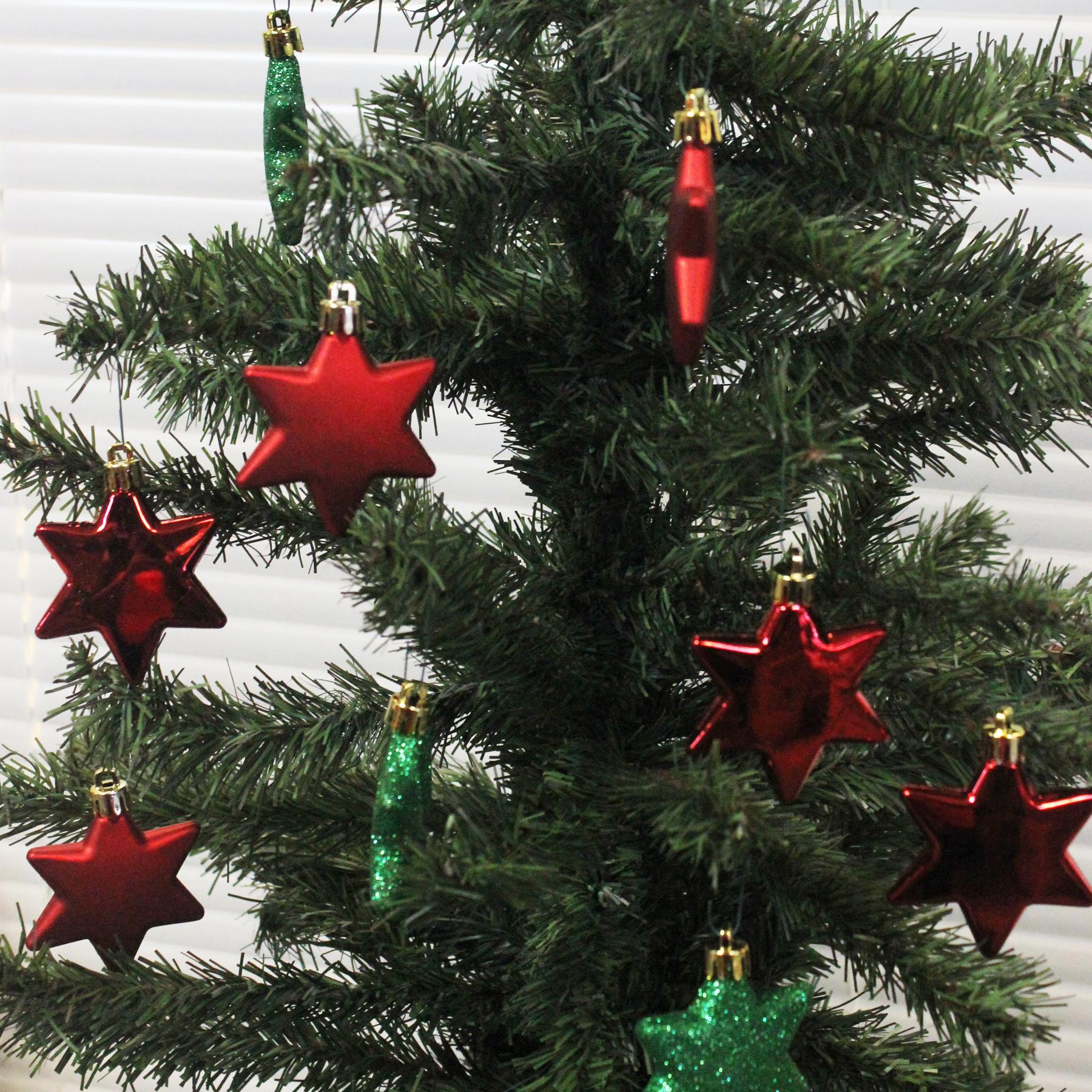 Christmas Shatterproof Tree Decorations Red and Green - Choose Design - Bild 15 von 19