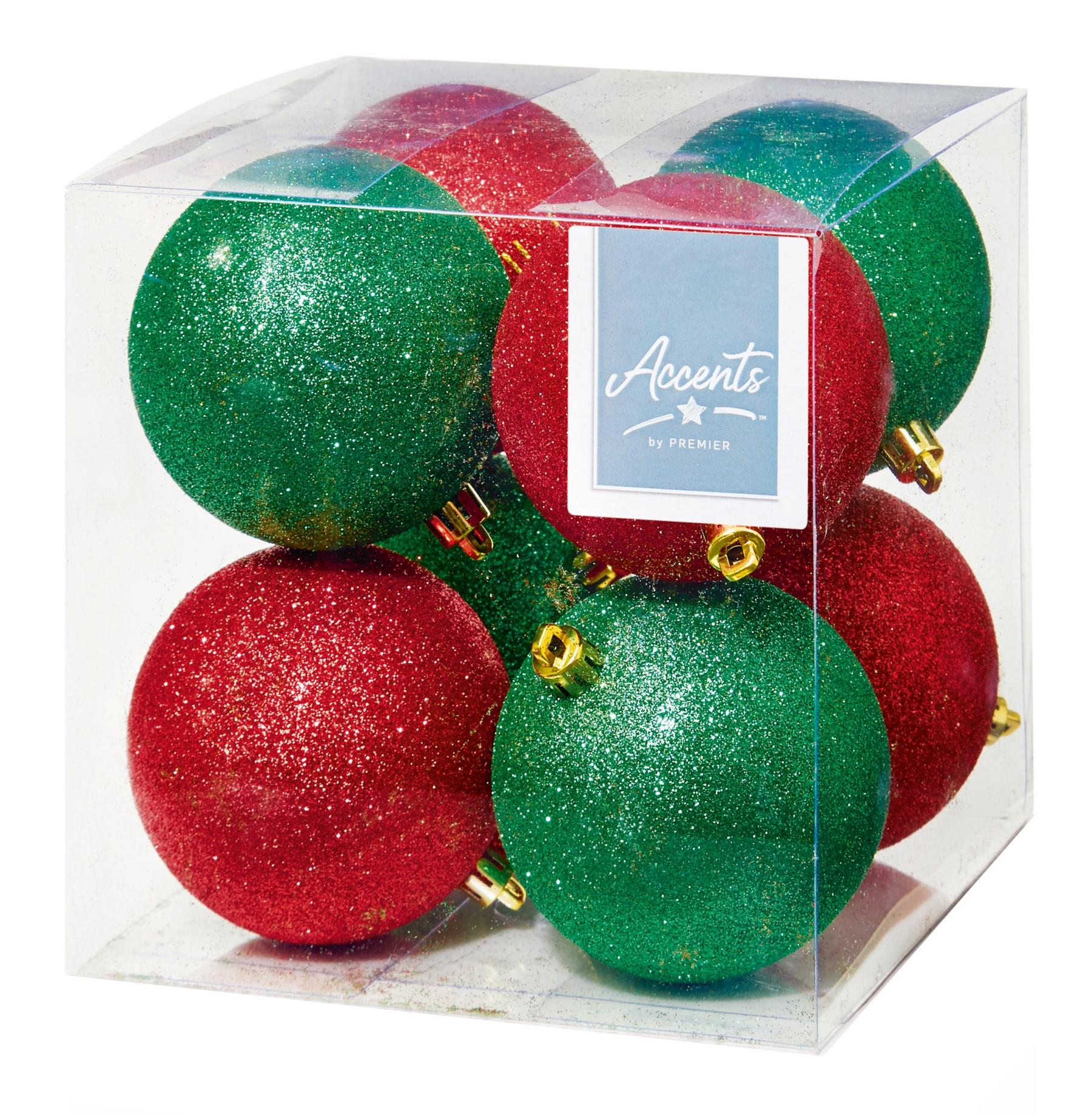 Christmas Shatterproof Tree Decorations Red and Green - Choose Design - Bild 18 von 19