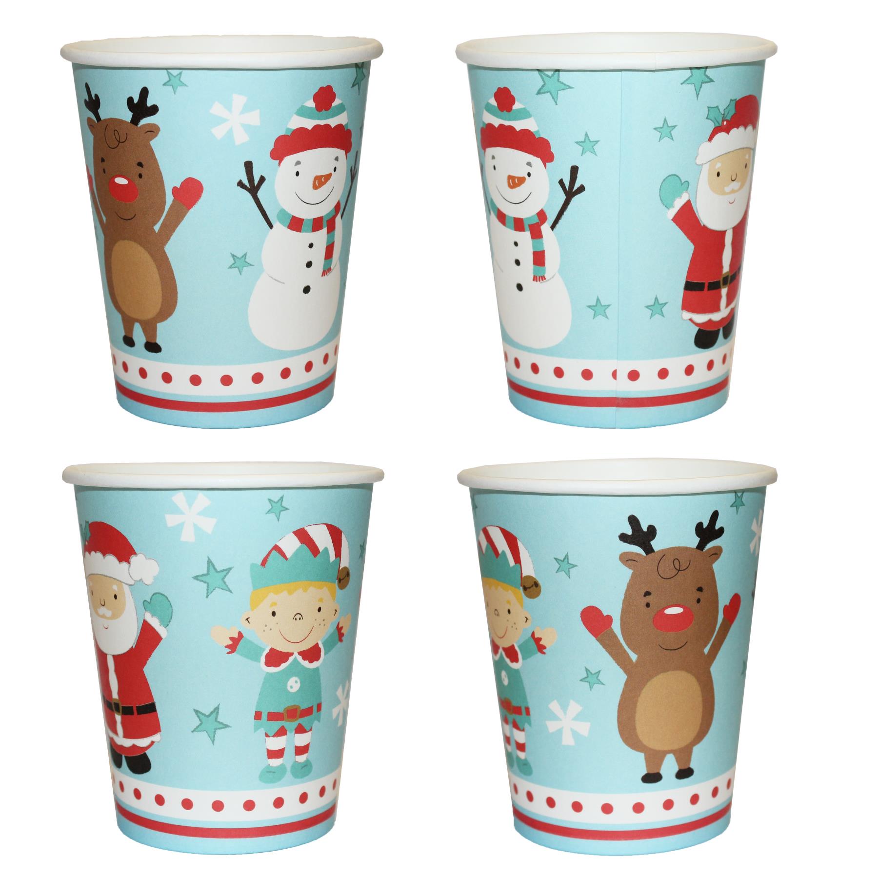 Christmas Party Tableware Paper Plates, Cups and Napkins - Choose Design - Bild 2 von 7