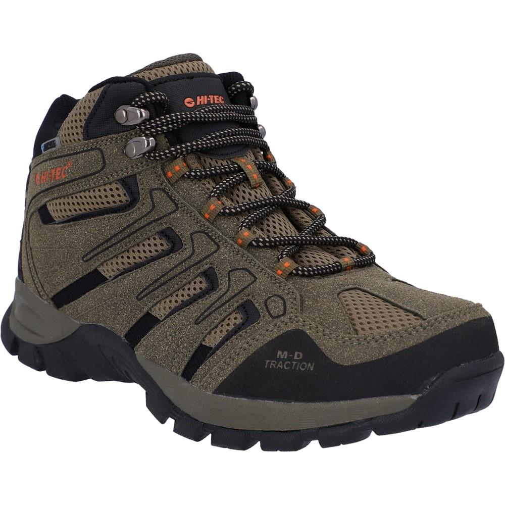 Hi-Tec Mens Waterproof Hiking Boots Dark Taupe Vegan Walking