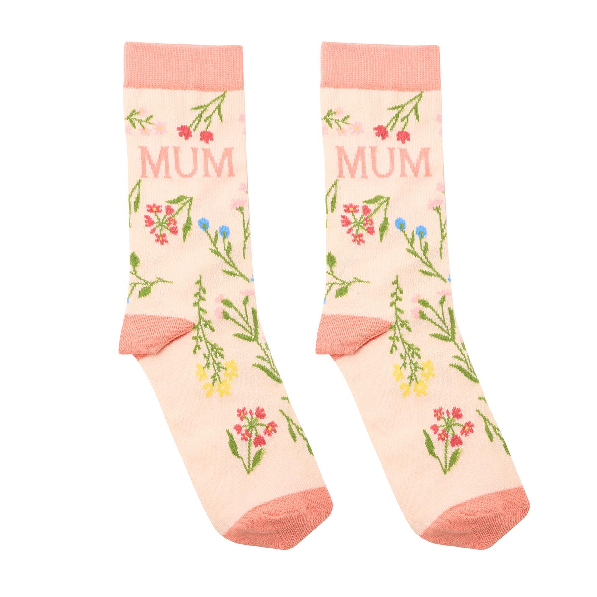 Mothers Day Floral Socks Size 4 - 8 - Choose Design - Picture 2 of 3