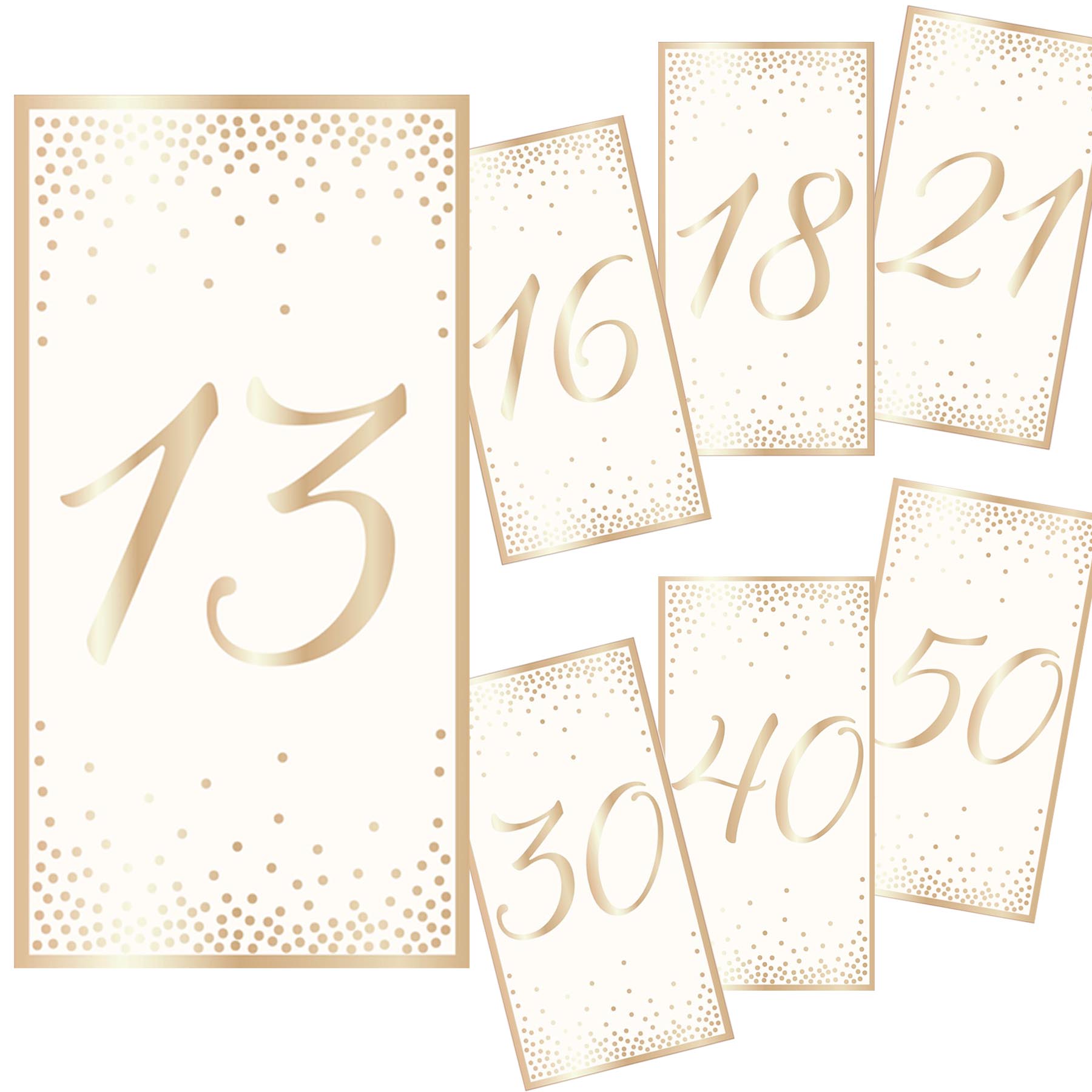 Geldtasche Zum 50. Geburtstag – Mit Goldfolie, Creme-gold, Inkl. Umschlag, 17,5x9 Cm