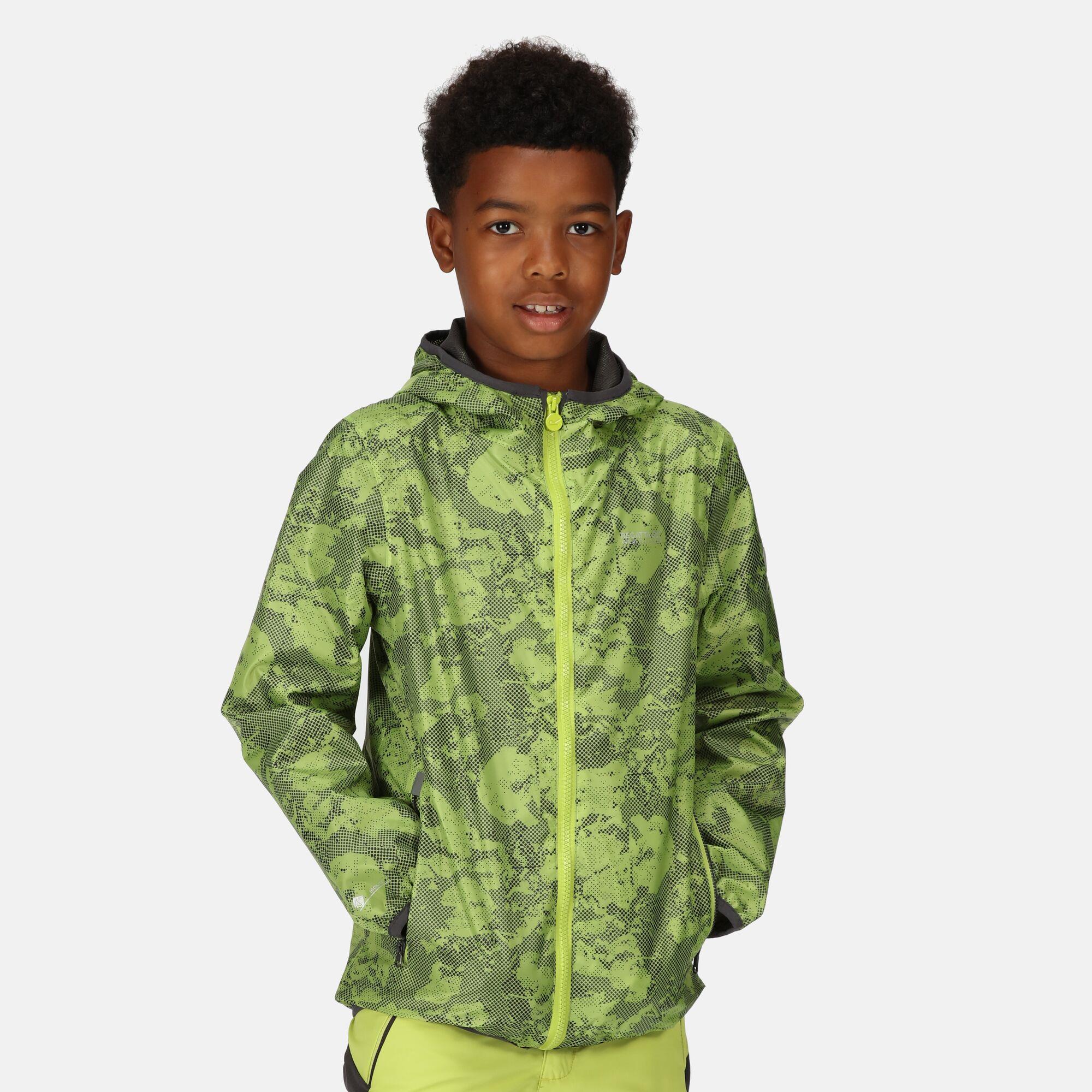 Regatta Printed Lever Kids Waterproof Packaway Jacket - Picture 48 of 83