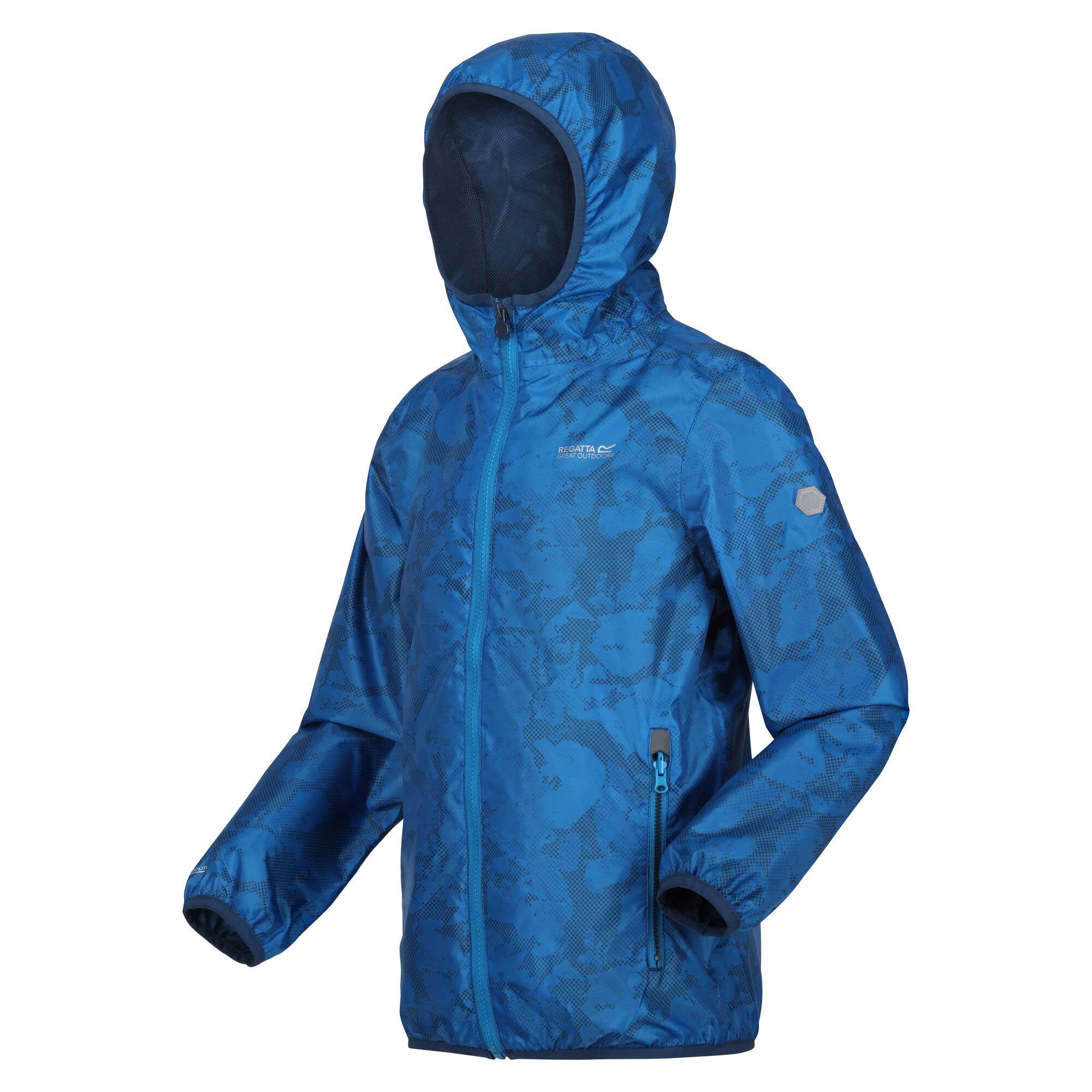Regatta Printed Lever Kids Waterproof Packaway Jacket - Picture 51 of 83