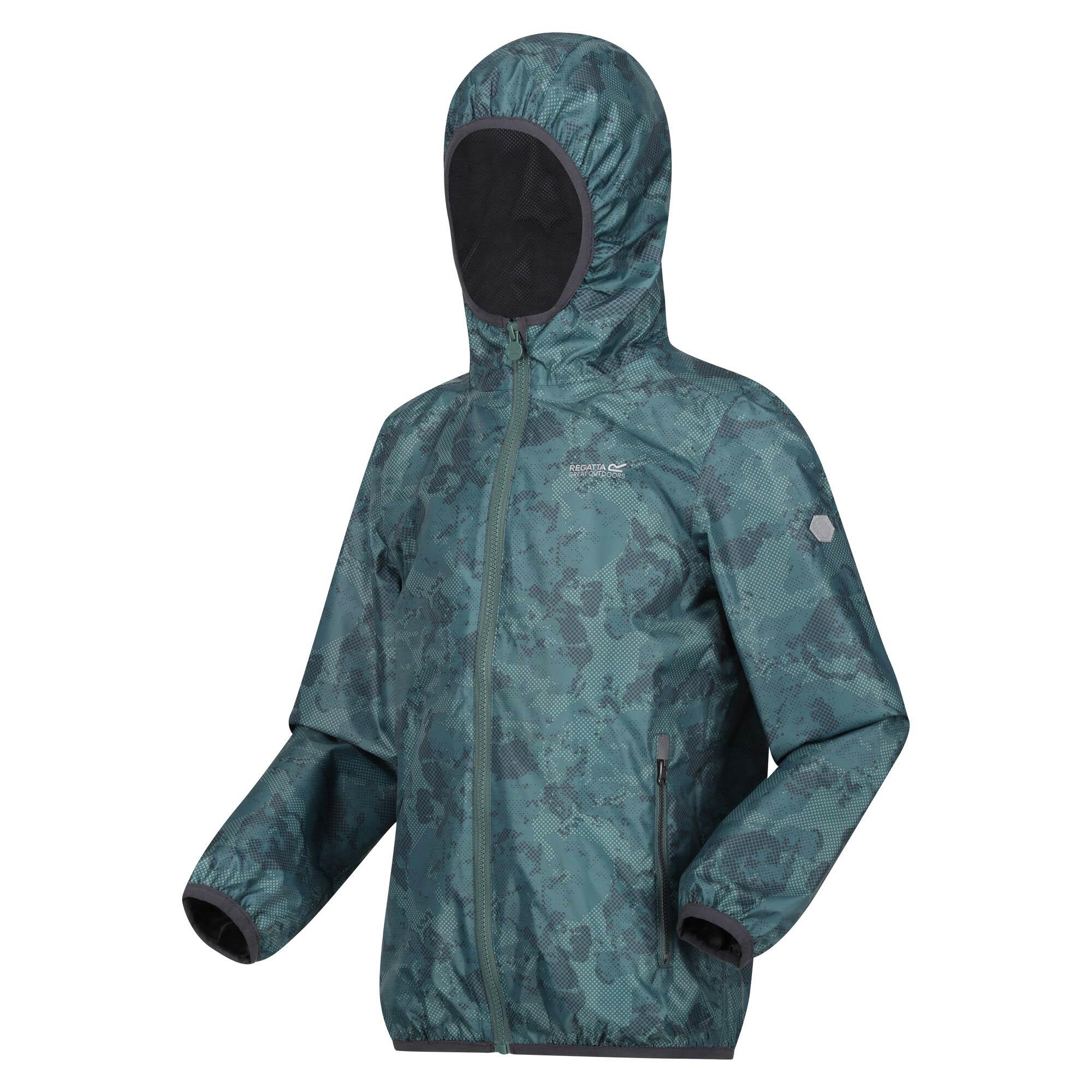 Regatta Printed Lever Kids Waterproof Packaway Jacket - Picture 56 of 83