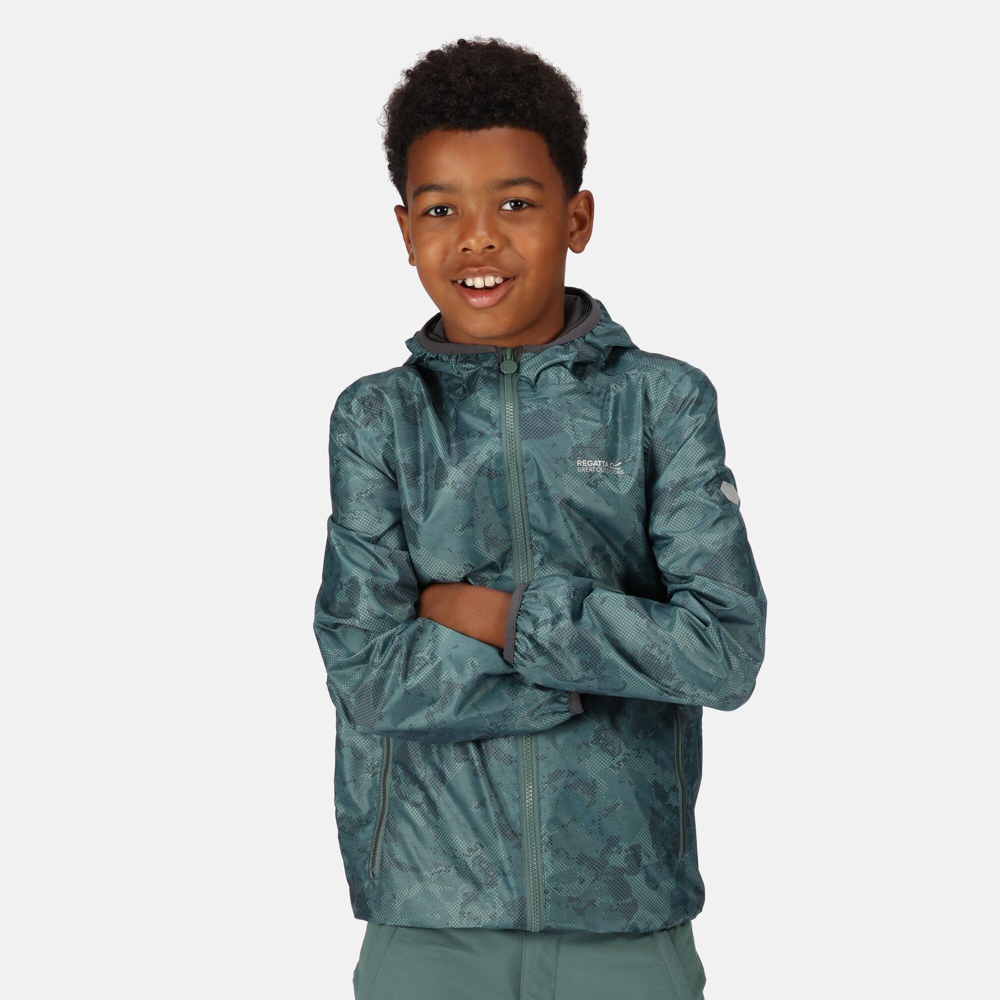 Regatta Printed Lever Kids Waterproof Packaway Jacket - Picture 58 of 83