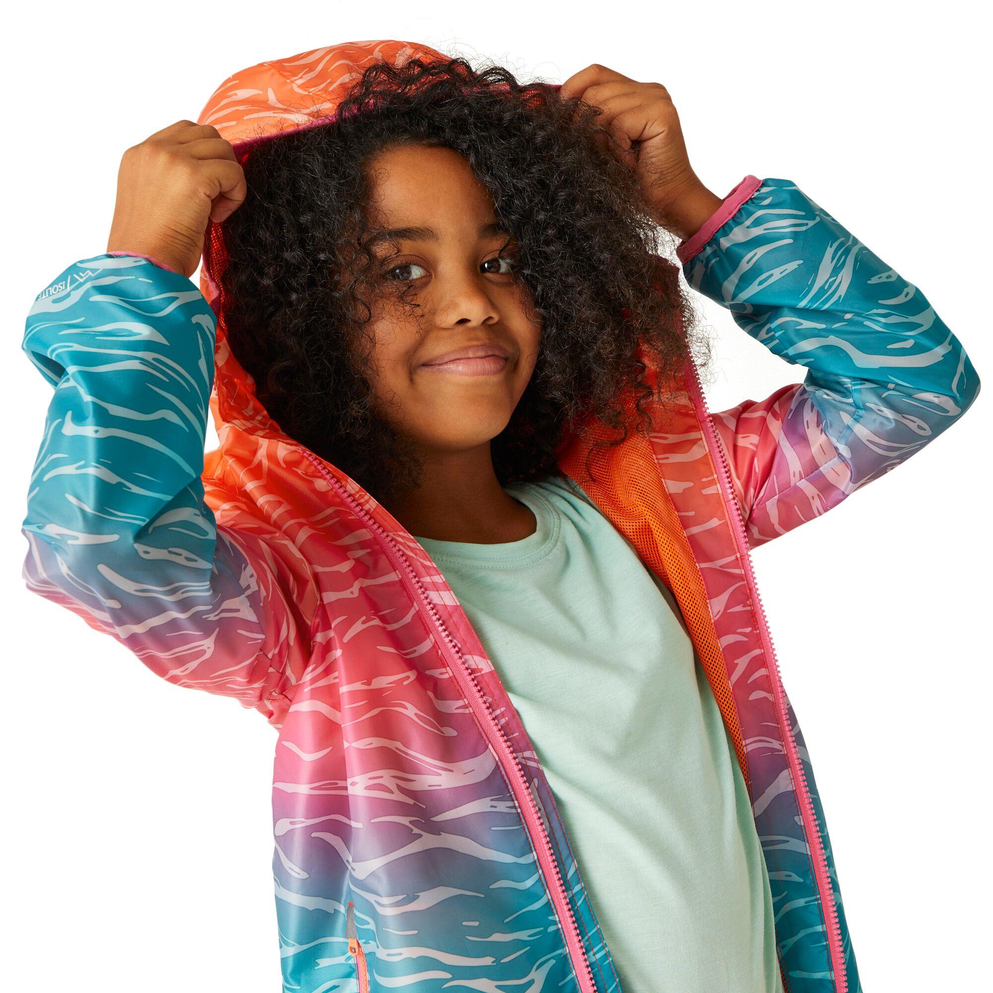Regatta Printed Lever Kids Waterproof Packaway Jacket - Picture 64 of 83