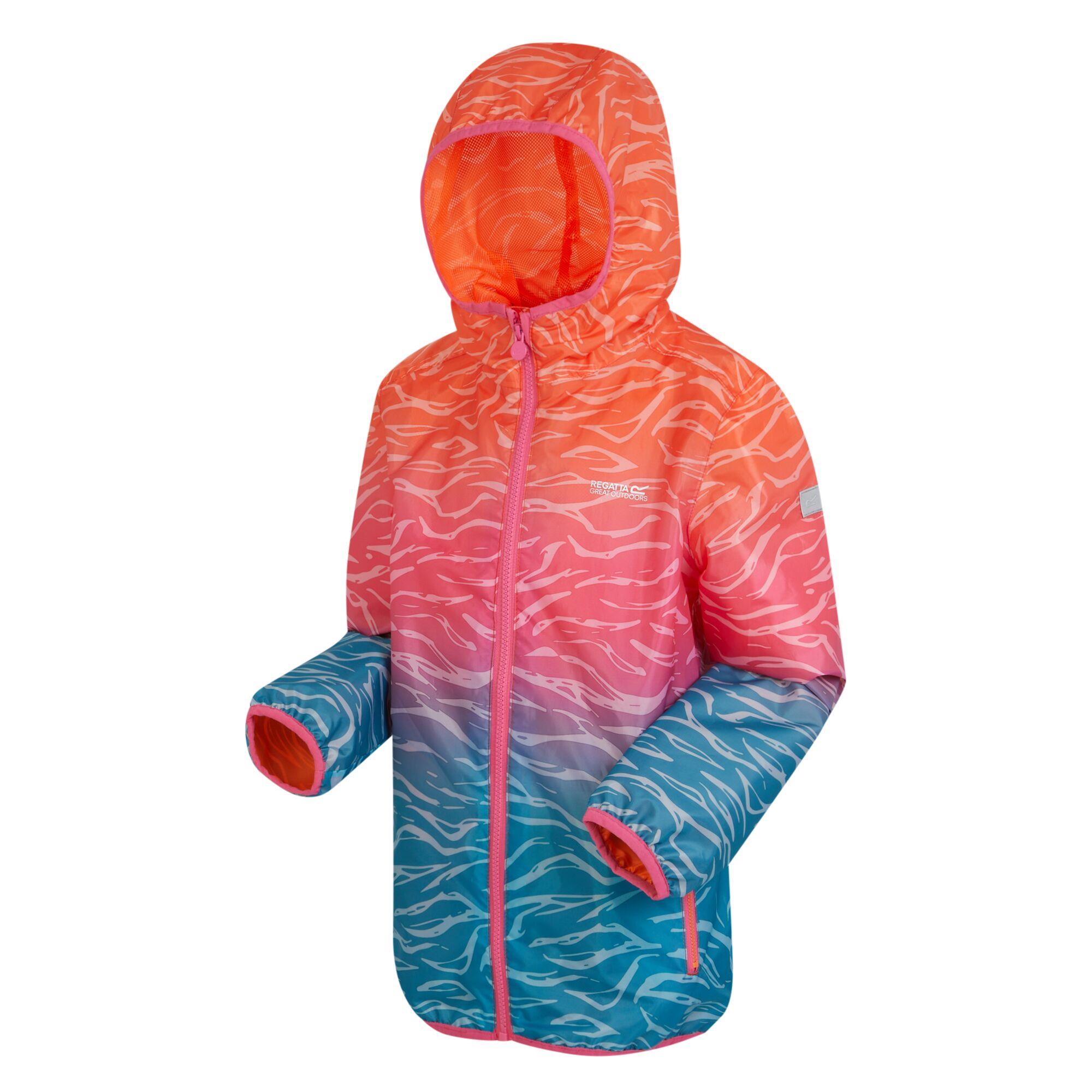 Regatta Printed Lever Kids Waterproof Packaway Jacket - Picture 66 of 83