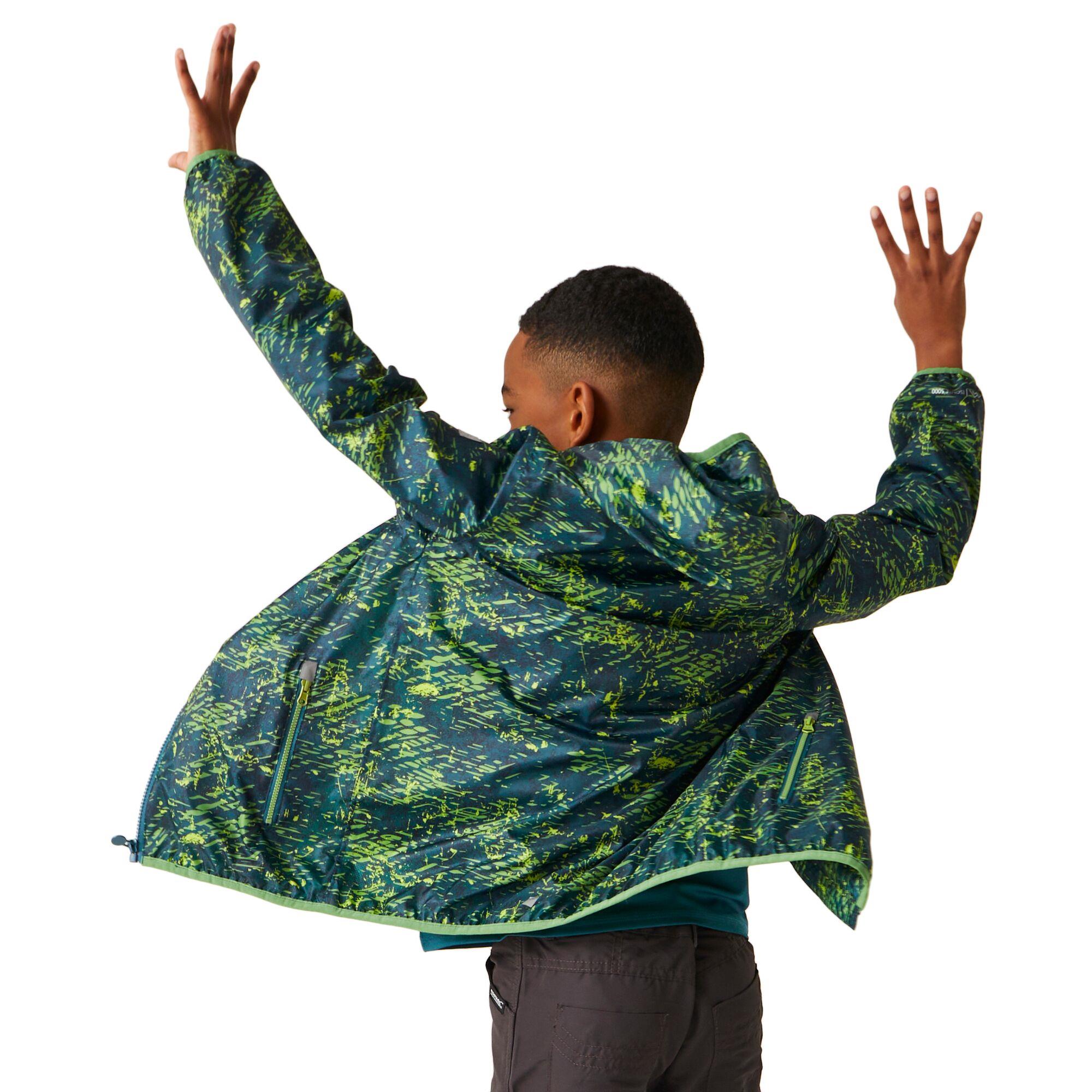 Regatta Printed Lever Kids Waterproof Packaway Jacket - Picture 69 of 83
