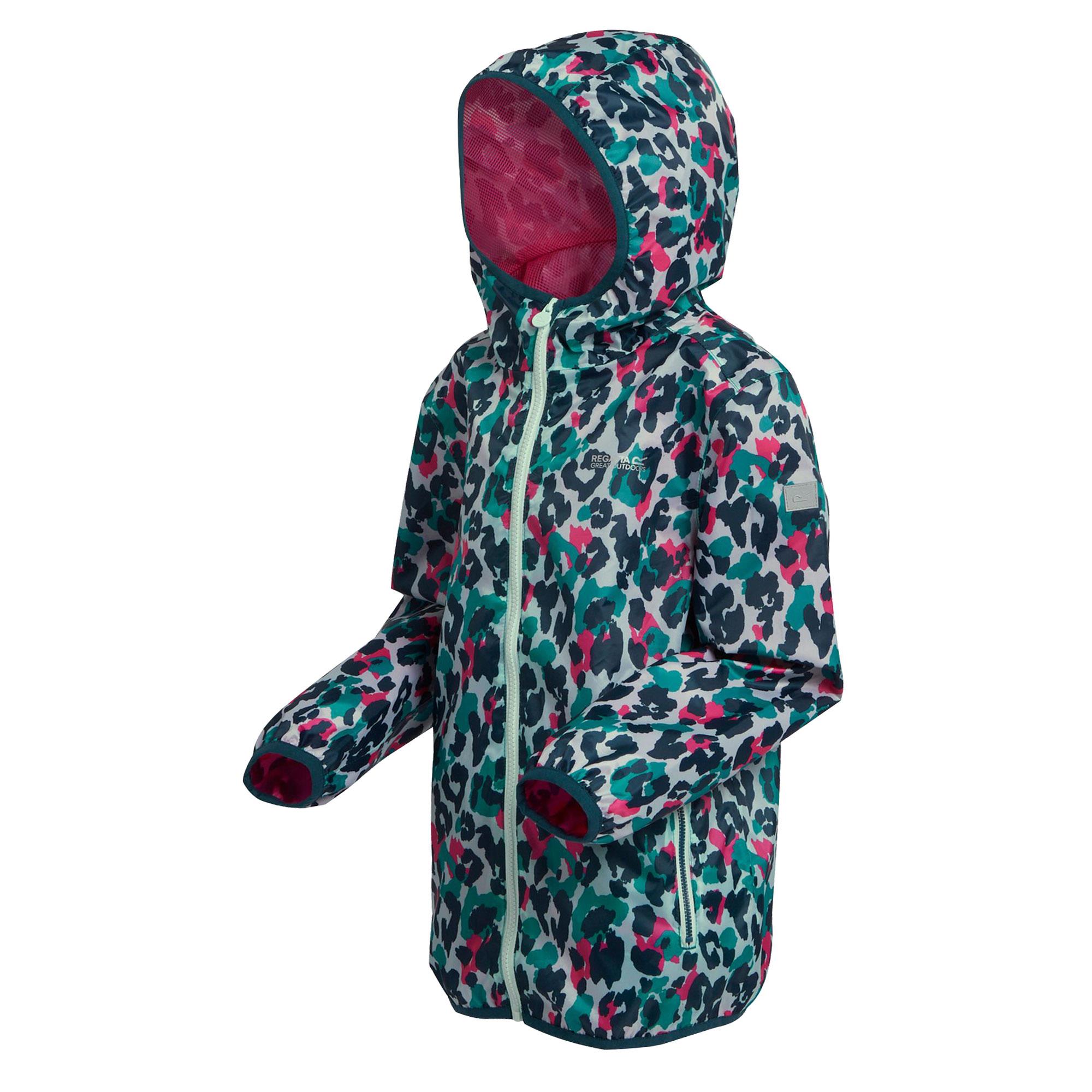 Regatta Printed Lever Kids Waterproof Packaway Jacket - Picture 74 of 83