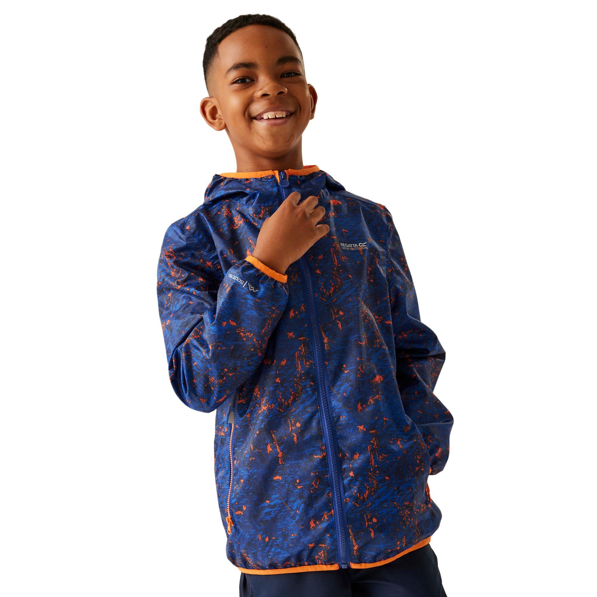 Regatta Printed Lever Kids Waterproof Packaway Jacket - Picture 76 of 83